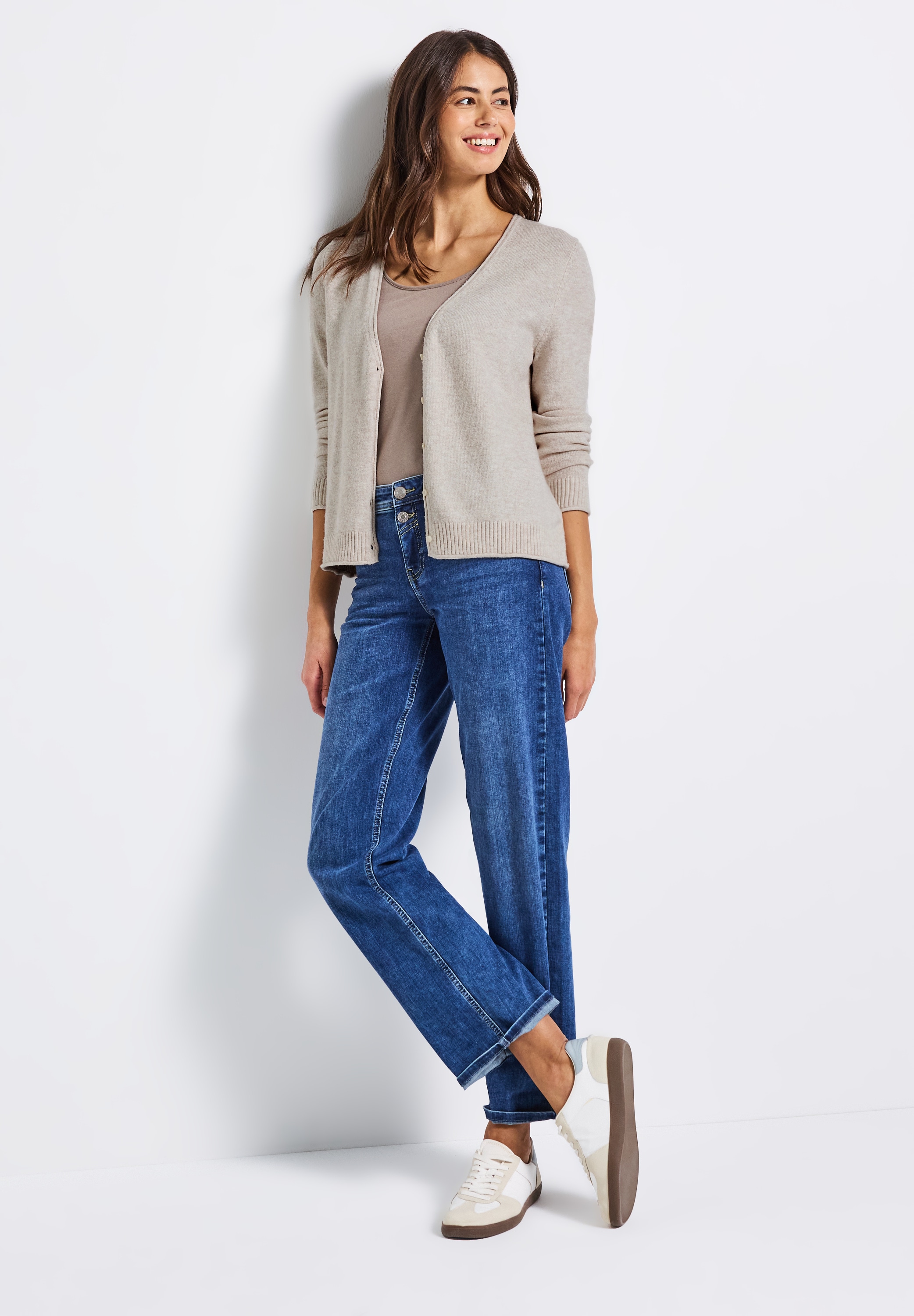 STREET ONE Cardigan, mit V-Ausschnitt