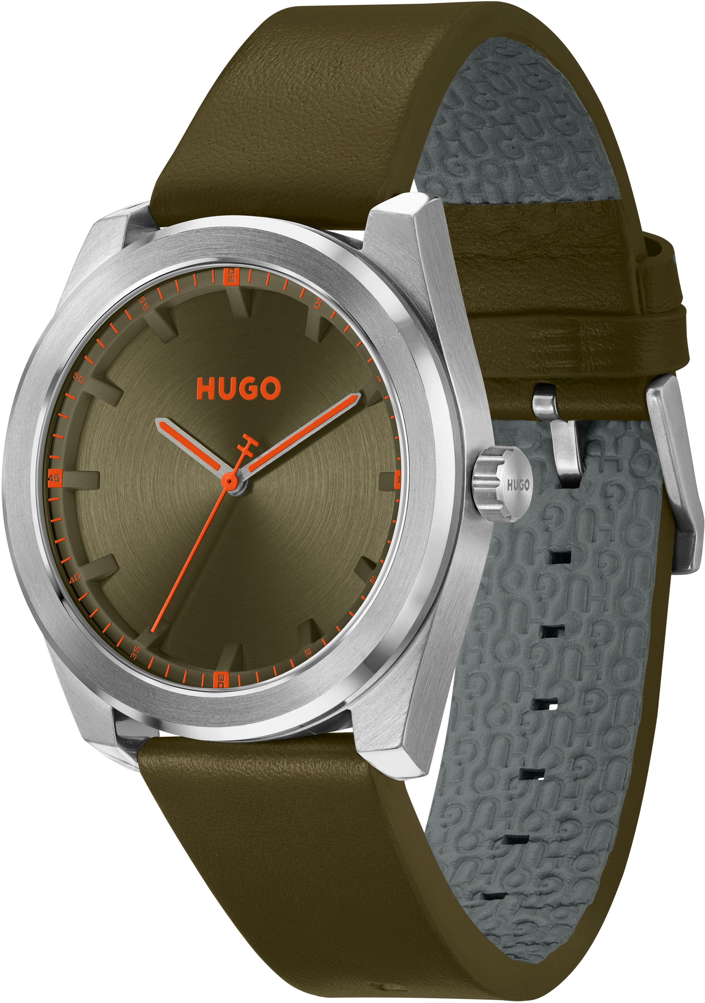 HUGO Quarzuhr »#BRIGHT«, Armbanduhr, Herrenuhr, Mineralglas, anlog