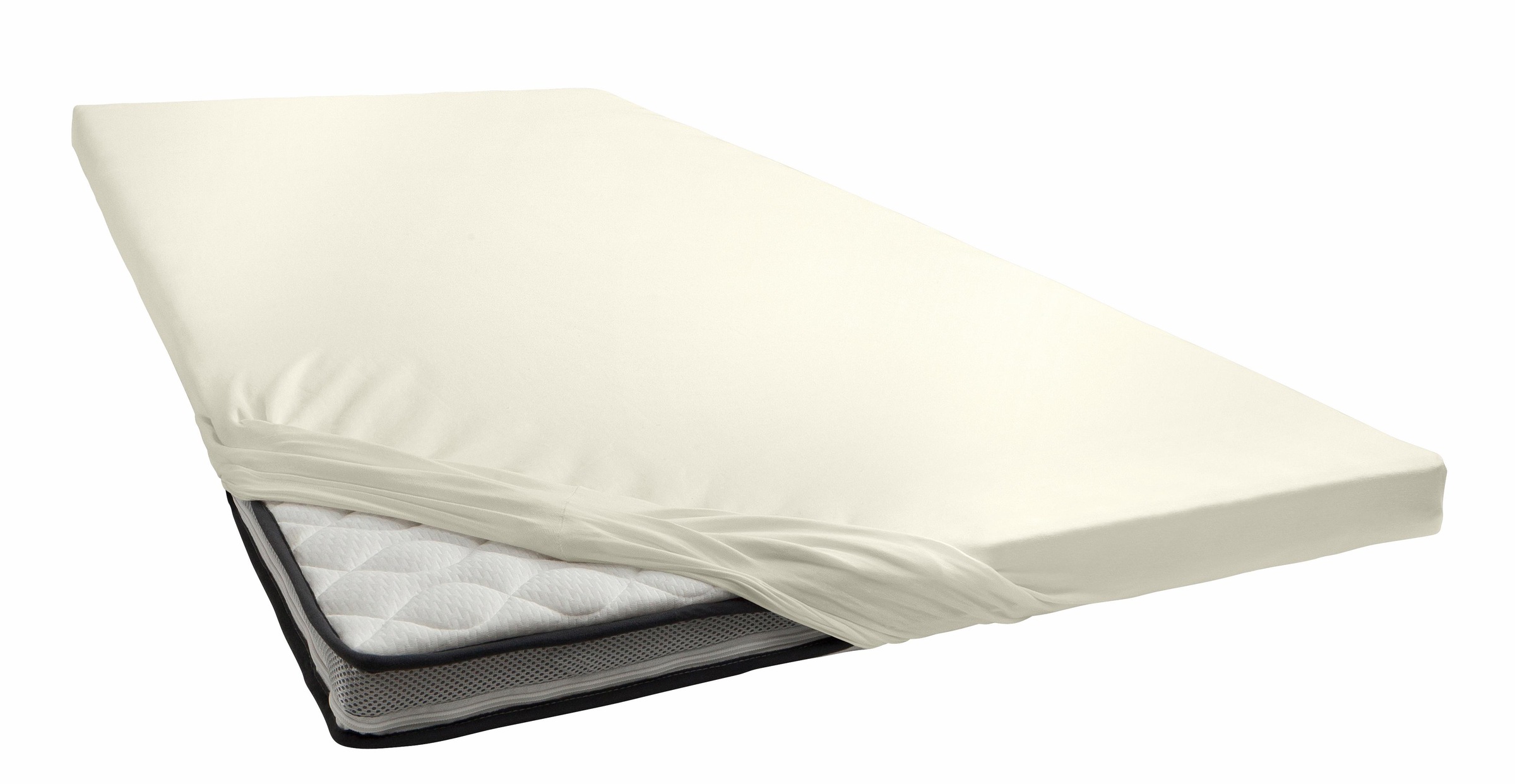 Primera Spannbettlaken »Elasthan-Feinjersey Topper« Aus 95% gekämmter Baumwolle und 5% Elastan in beige, Größe 180x200 180x210 180x220 190x200...