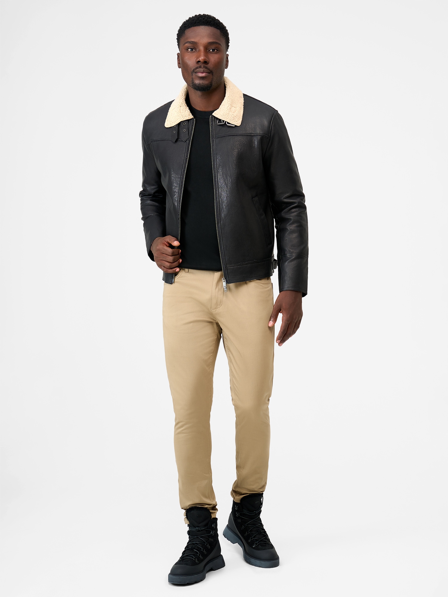 RICANO Bikerjacke »Lederjacke Alvaro« ohne Kapuze Handgefertigt aus echtem Leder