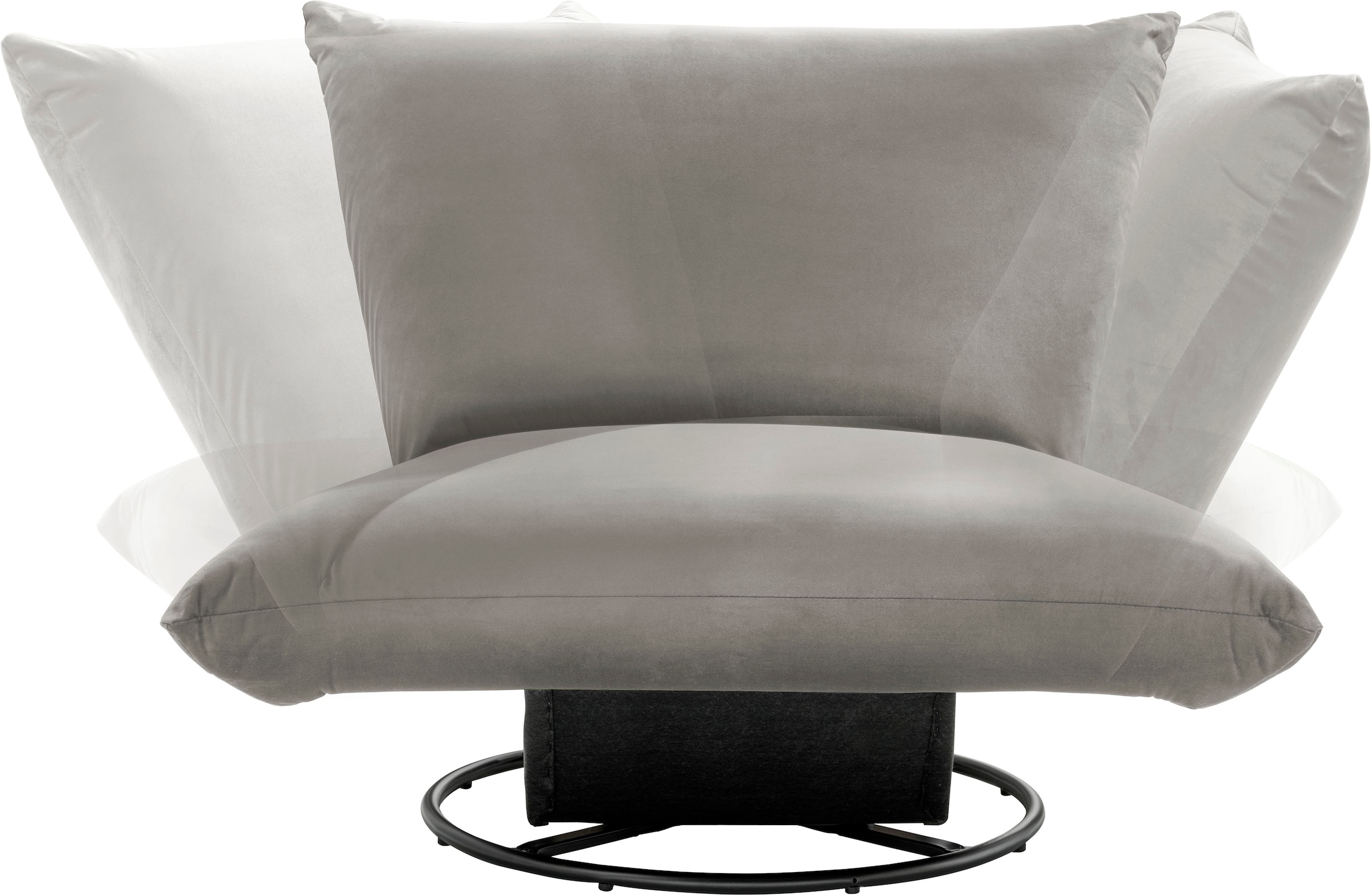 Home affaire Drehsessel »Cremona« 360° drehbar mit Metallfuß