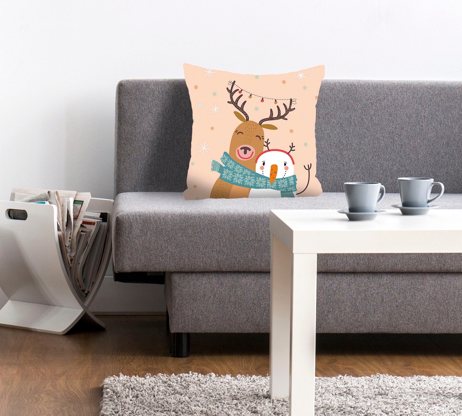 queence Dekokissen »Noel«, mit einem Rentier und Schneemann