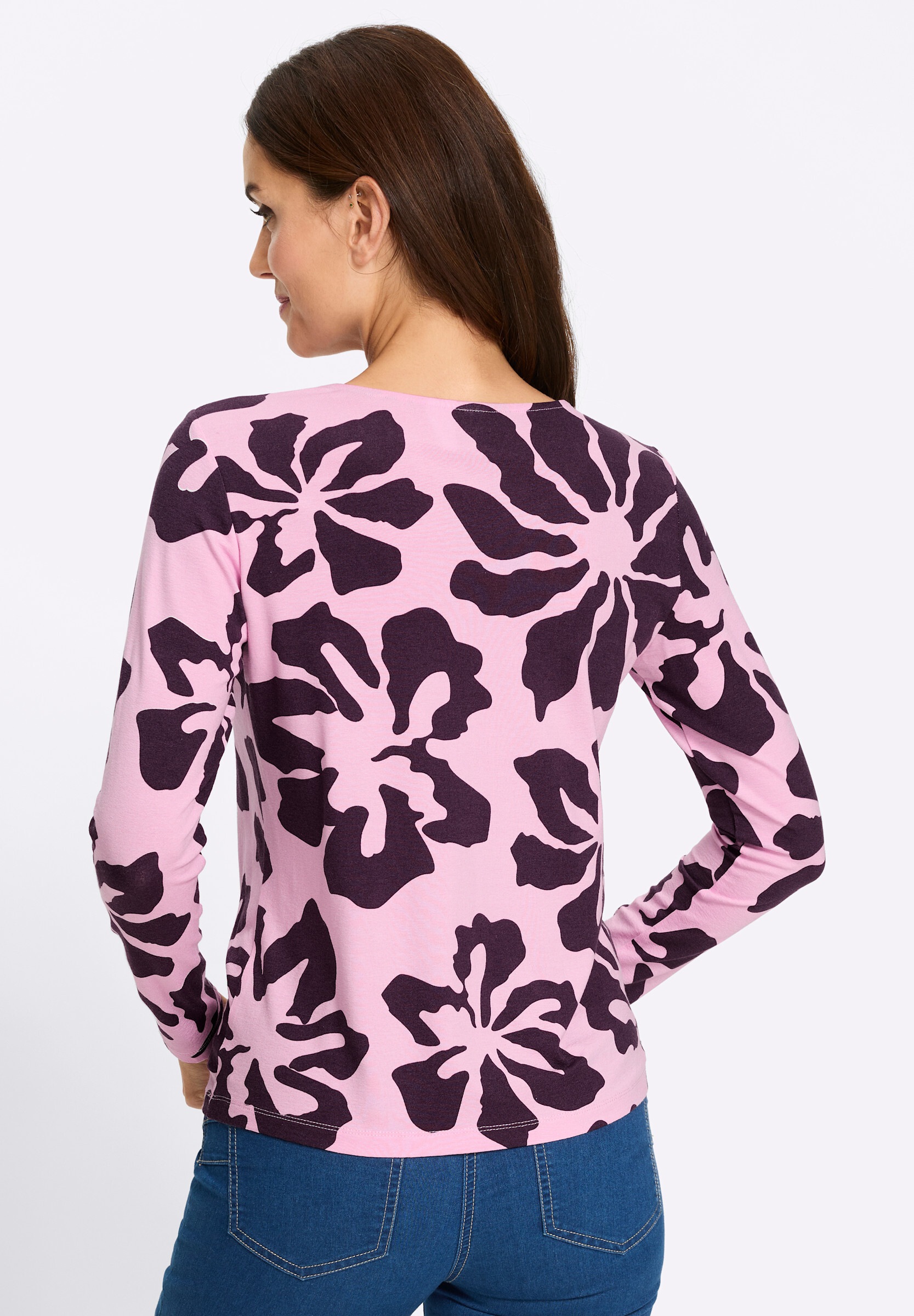 heine T-Shirt »Shirt Langarmshirt im floralen Druckmuster«