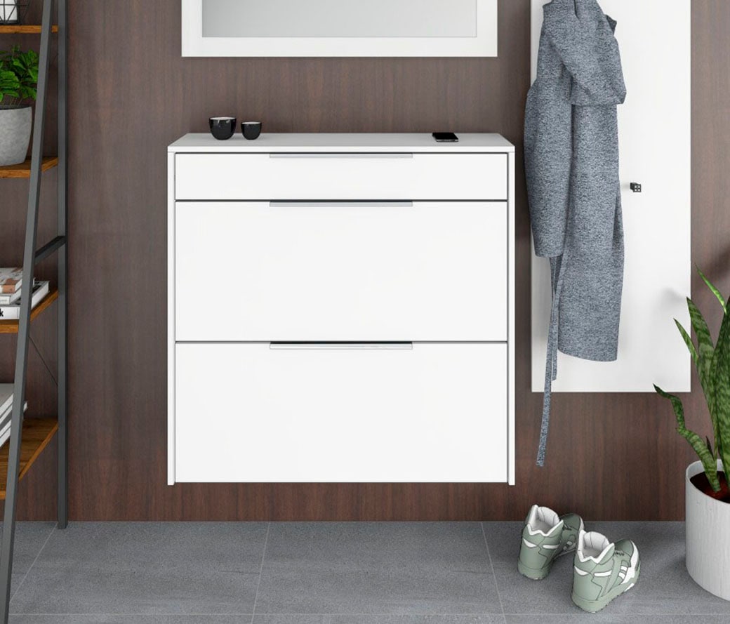 borchardt Möbel Schuhschrank »Oliva« Breite 89 cm, hängend, mit 2 Doppeltrommeln und 1 Schubkasten