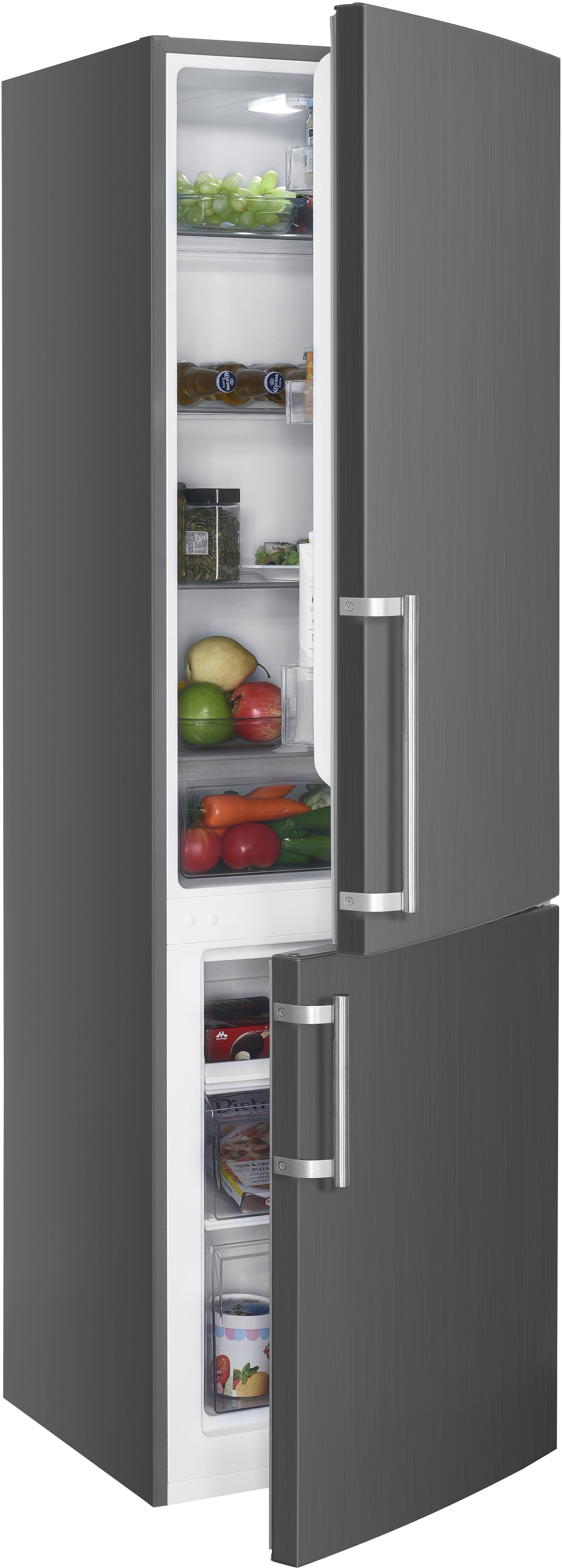 Hanseatic Kühl-/Gefrierkombination »HKGK17954DI« 179,5 cm hoch 55 cm breit in silberfarben