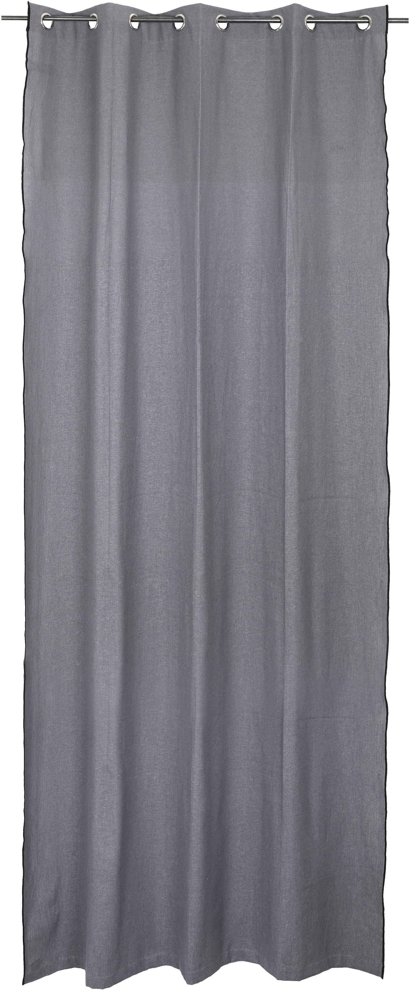 andas Vorhang (1 OTTO Größen bei mit »Ellen«, schwarzen verschiedene bestellen St.), Overlocknaht, Unifarben
