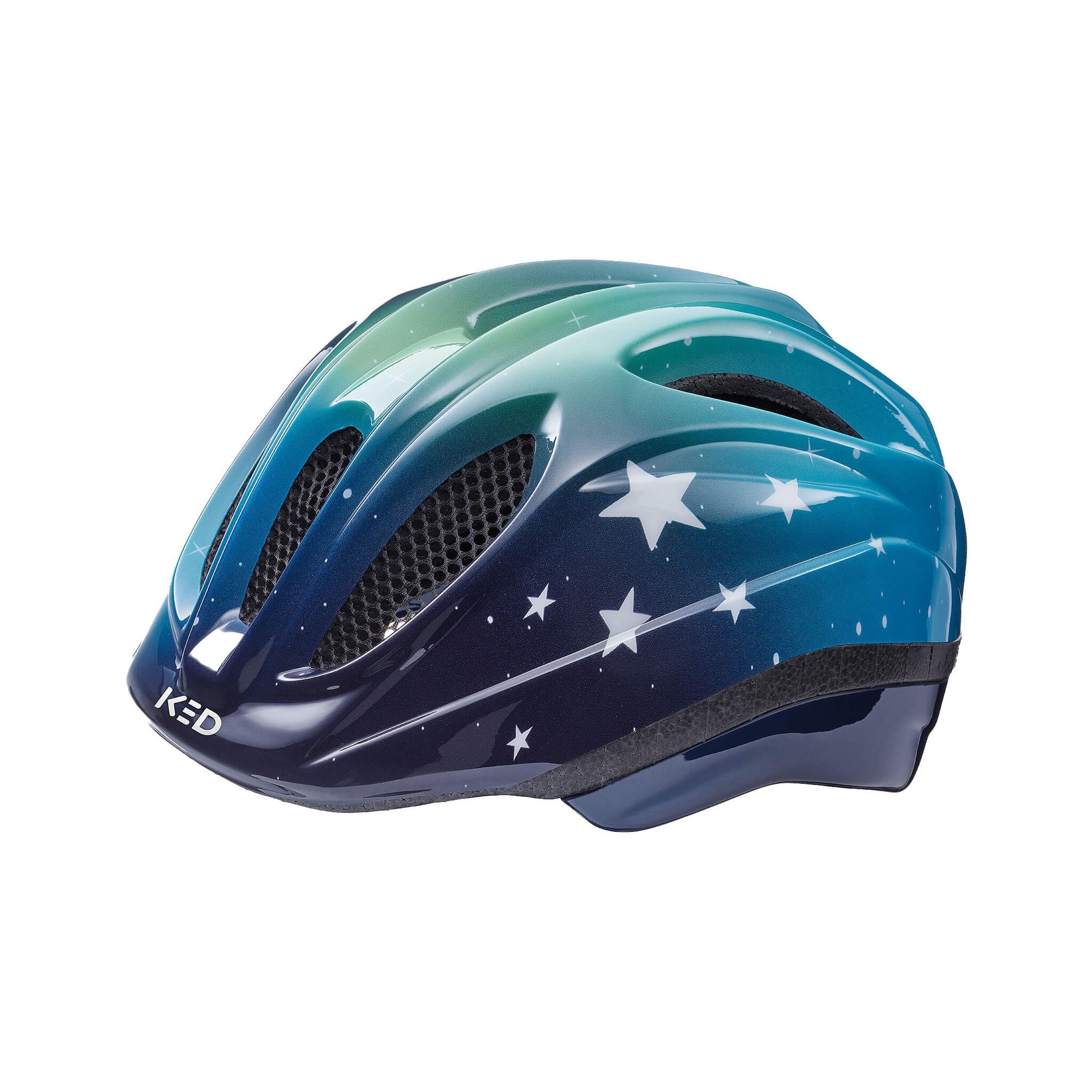 Kinderfahrradhelm »Kinderhelm MEGGY II TREND Stars, Blue Green Glossy«