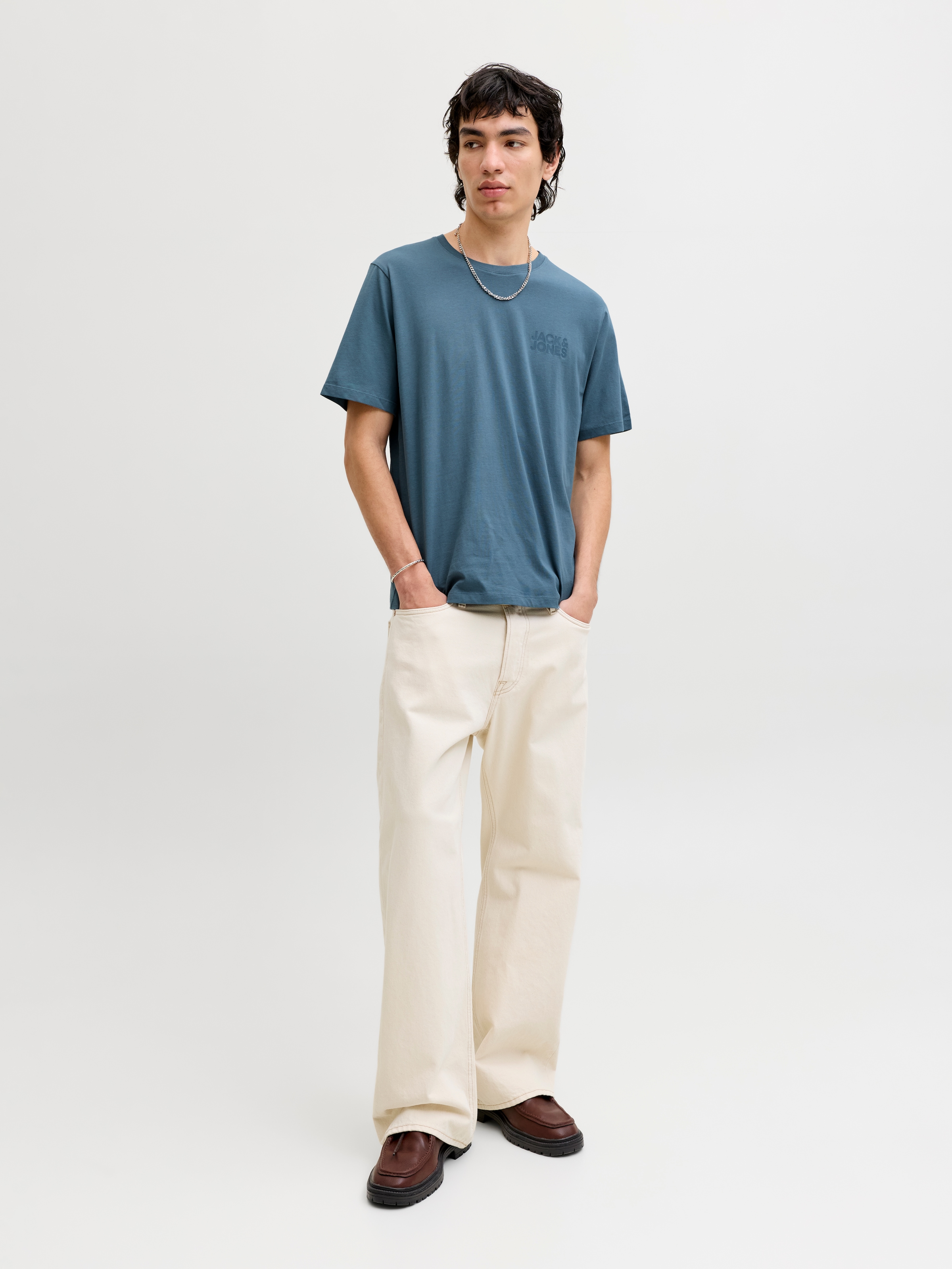 Jack & Jones Rundhalsshirt »JJECORP mit Logo-Print und klassischem Rundhals« Baumwolle, regular fit