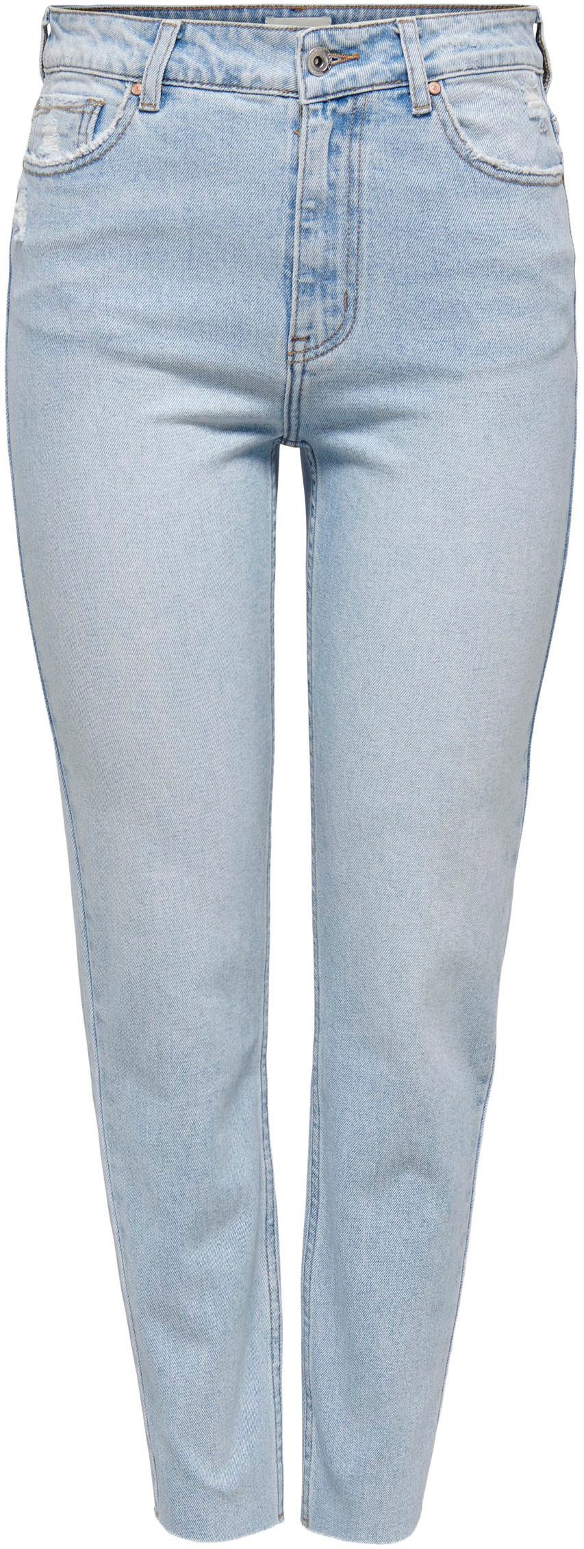Only Straight-Jeans »ONLEMILY HW STR RAW CR AK«