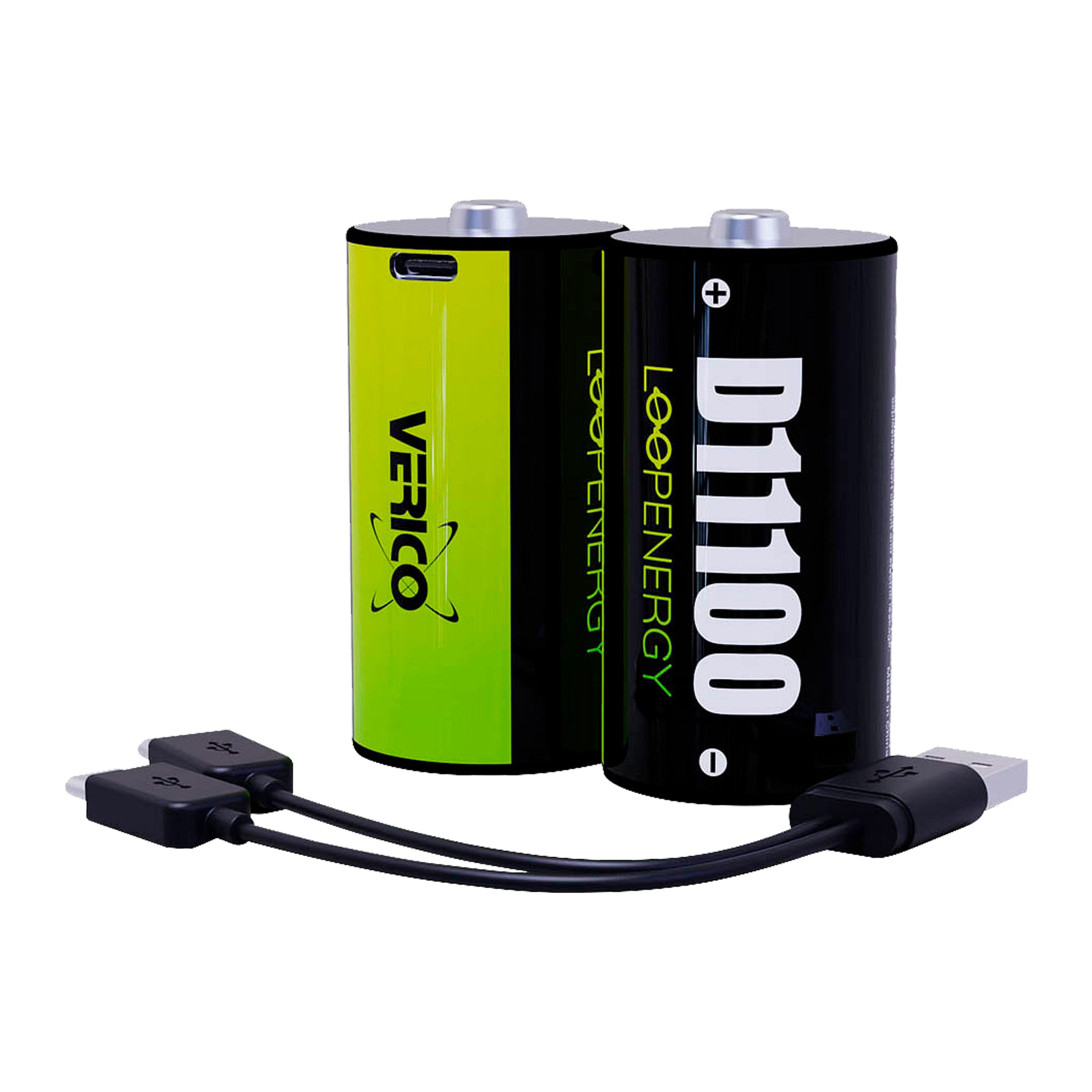Batterie »LoopEnergy D (Mono)«, 1,5 V, (2 St.), USB-C Kabel im Lieferumfang