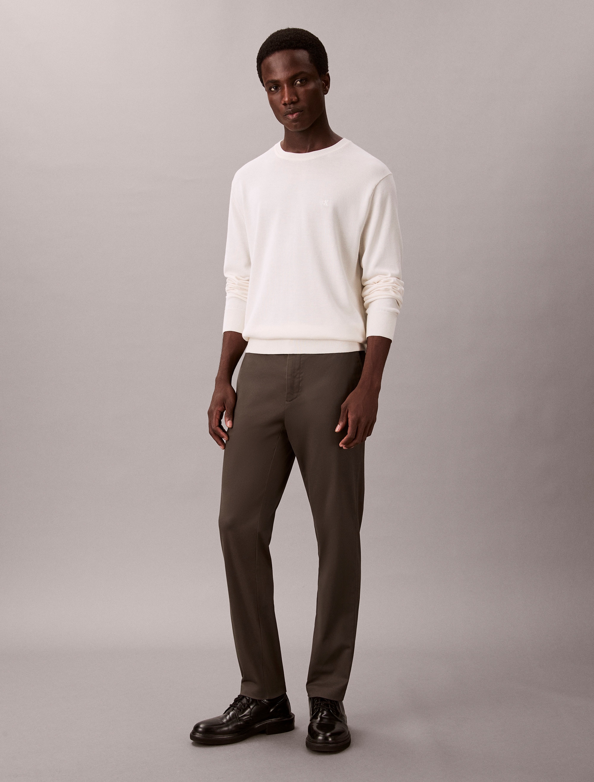 Calvin Klein Stoffhose »SLIM TAPERED SATEEN CHINO TROUSE«, slim fit