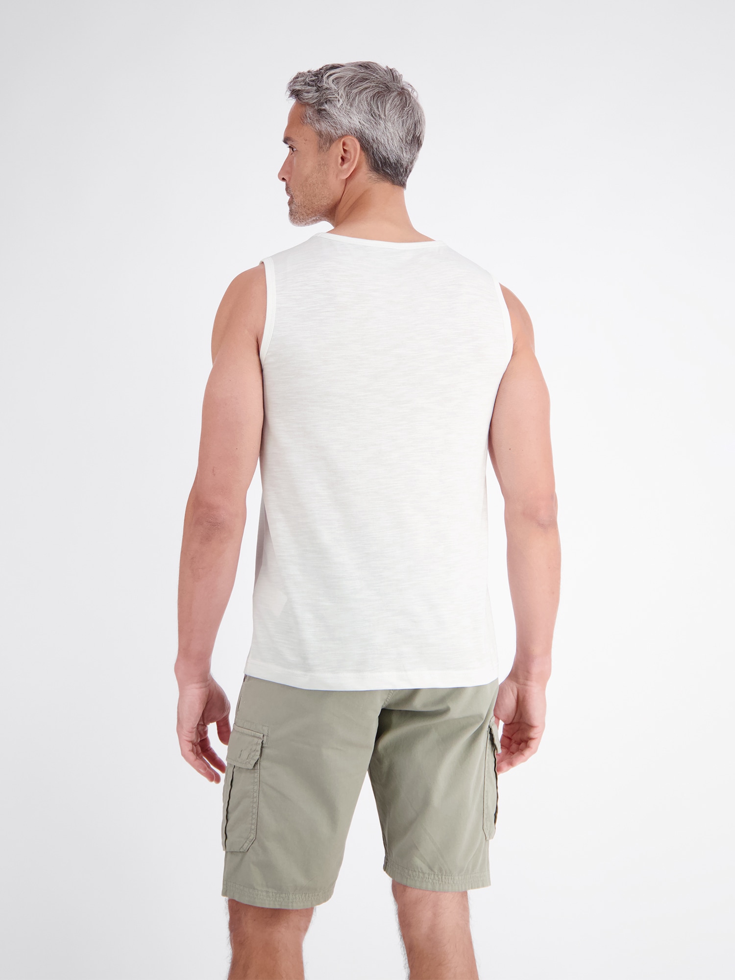 LERROS Muskelshirt »Luftiges Tanktop aus Baumwolle mit trendigem Slogan-Print«