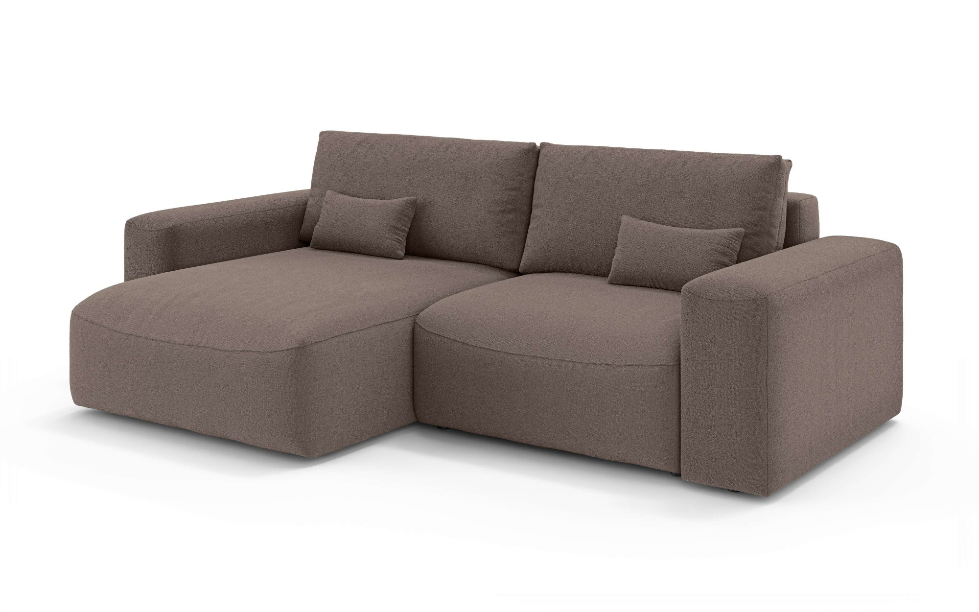 OTTO home Ecksofa »MATTS Schlafsofa mit Bettkasten, Maße B/T/H: 265/159/89 cm«, L-Form mit Recamiere rechts oder links, hoher Sitzkomfort