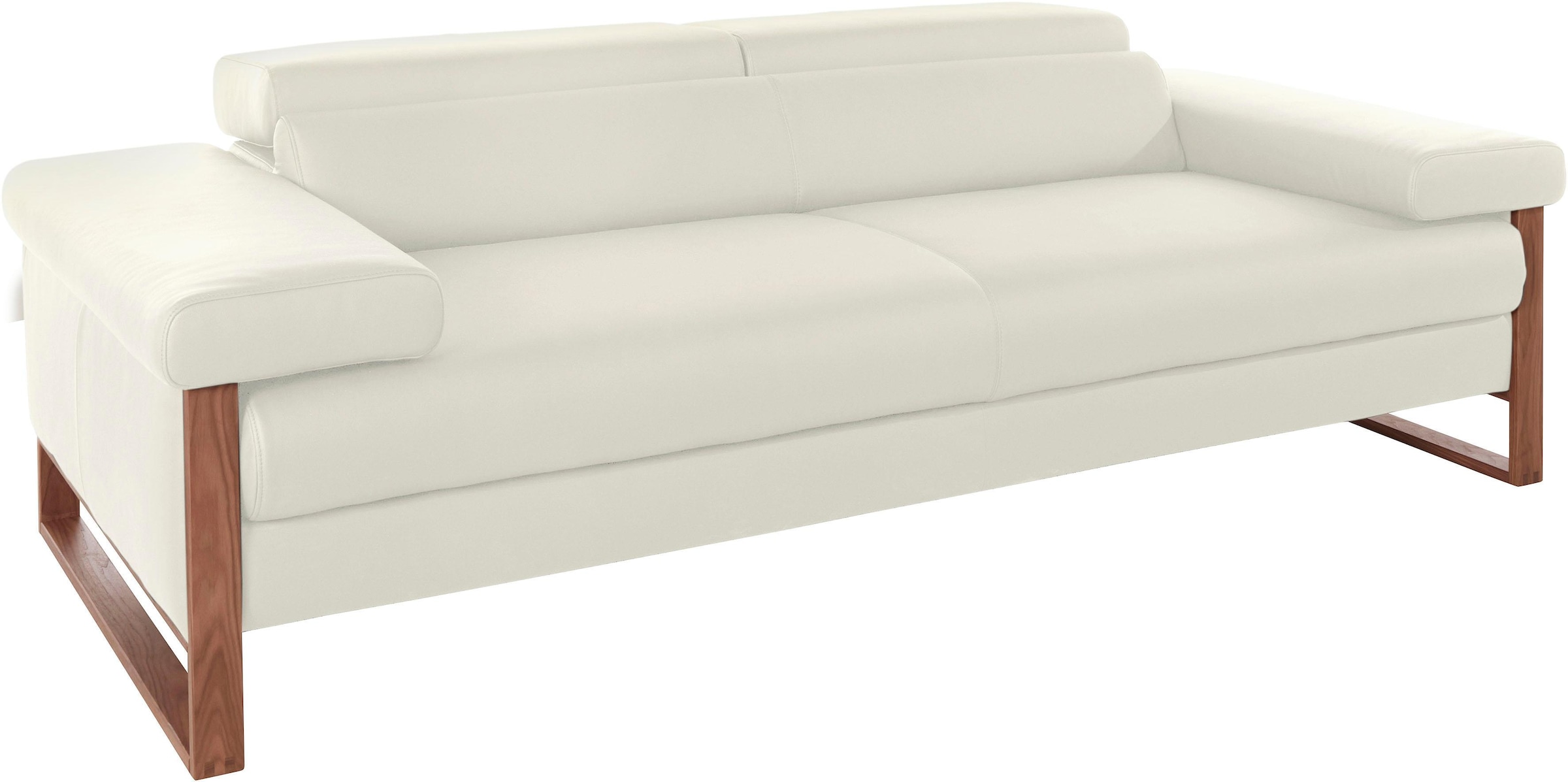 W.SCHILLIG 2,5-Sitzer »finn«, German Design Award 2016, Fußgestell Nussbaum natur, Breite 230 cm