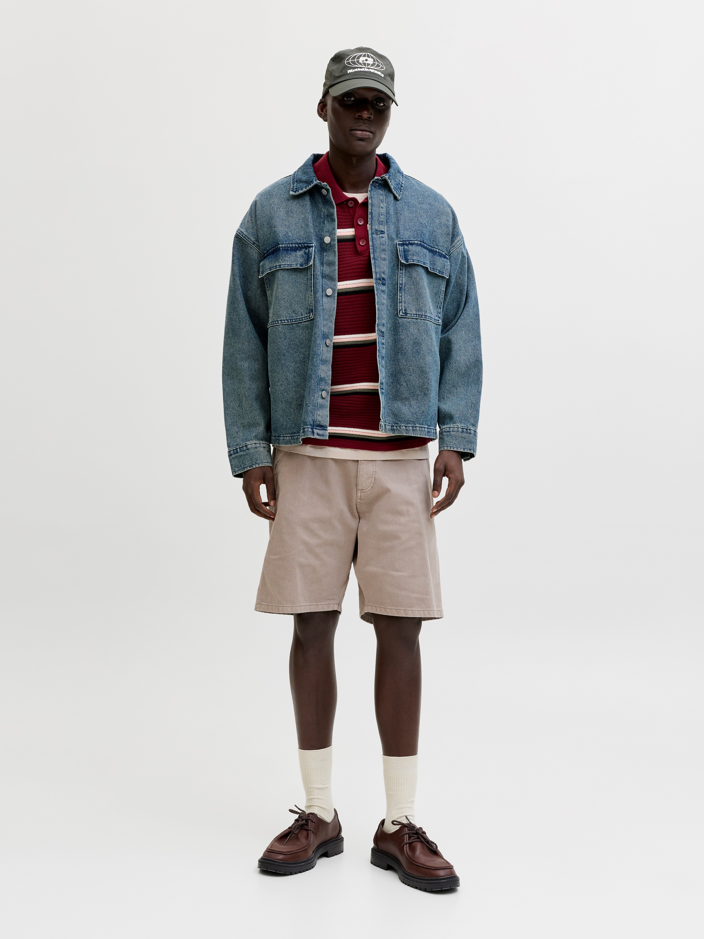 Jack & Jones Chinoshorts »JPSTTONY RAYE WORKER SHORT MID SN«  Baumwolle, 5-Pocket Style