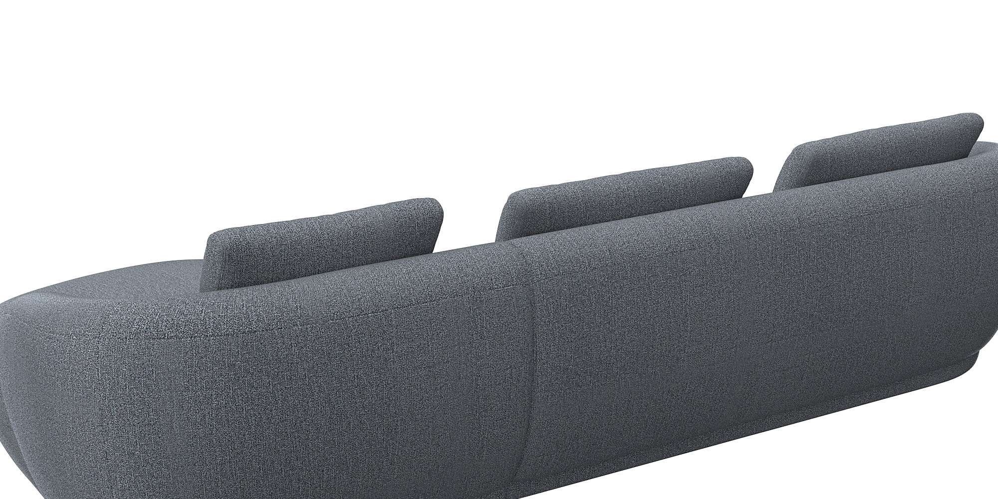 FLEXLUX Wohnlandschaft »Torino, rund, L-Form, Sofa-Ecke mit Recamiere, Longchair-Sofa«, Modernes, organisches Sofa-Design, Kaltschaum, Wellenunterfederung