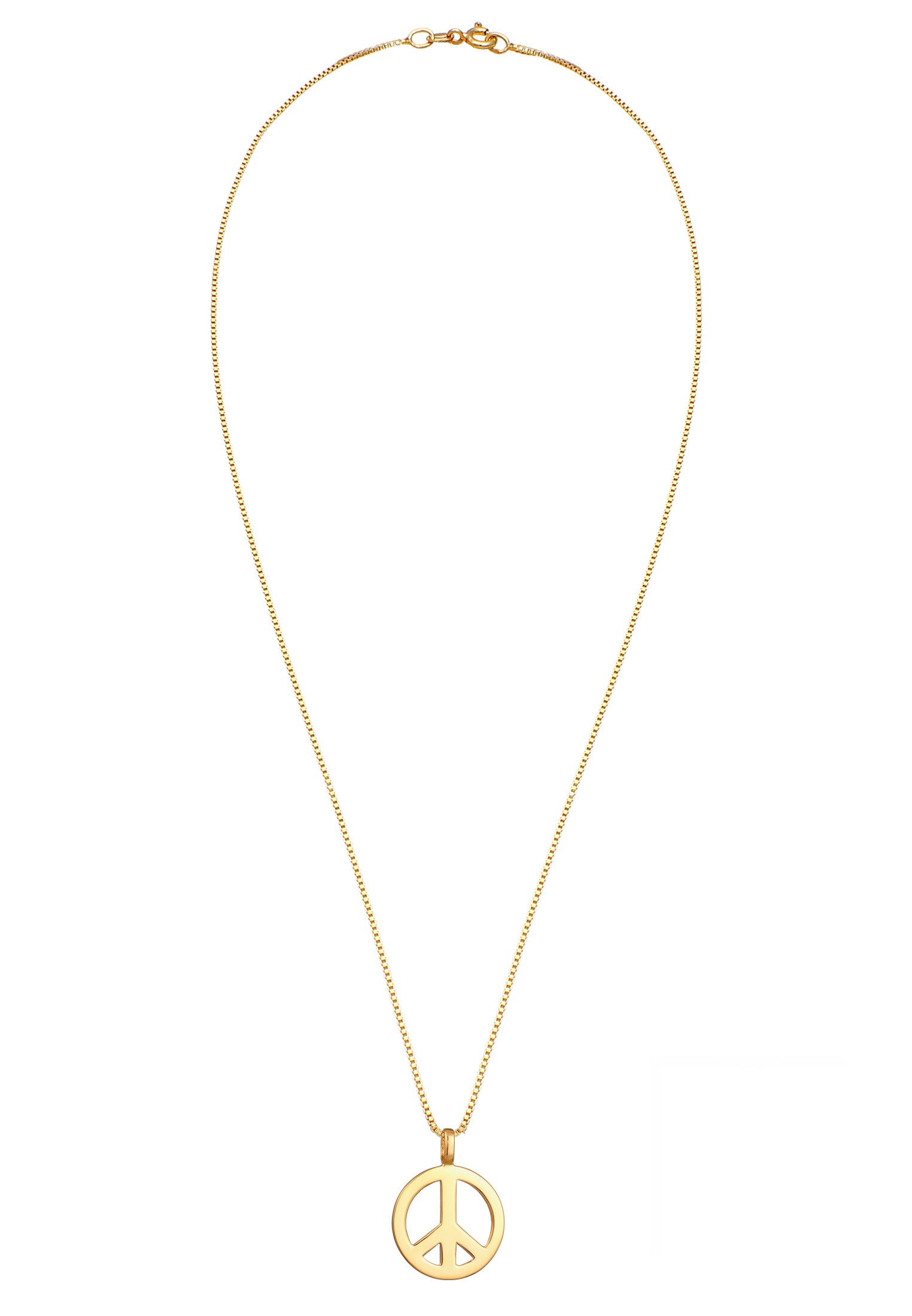 Kuzzoi Lange Kette »Halskette Herren Peace Frieden Massiv 925 Silber«