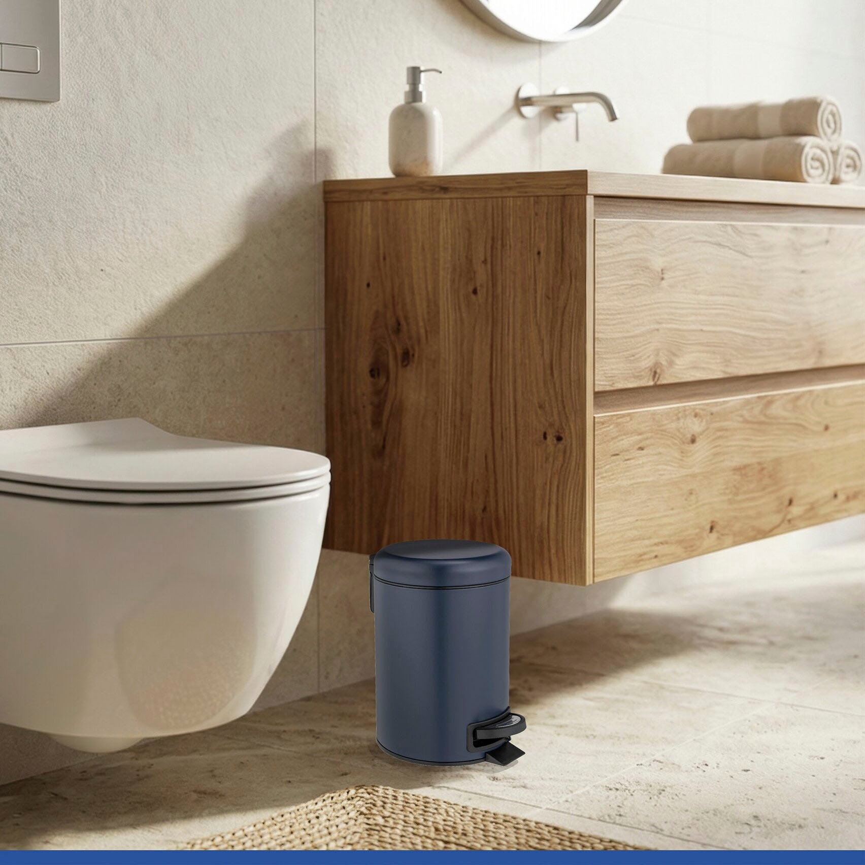 WENKO Kosmetikeimer »Leman« 3 Liter, BxTxH: 17x25x22,5 cm