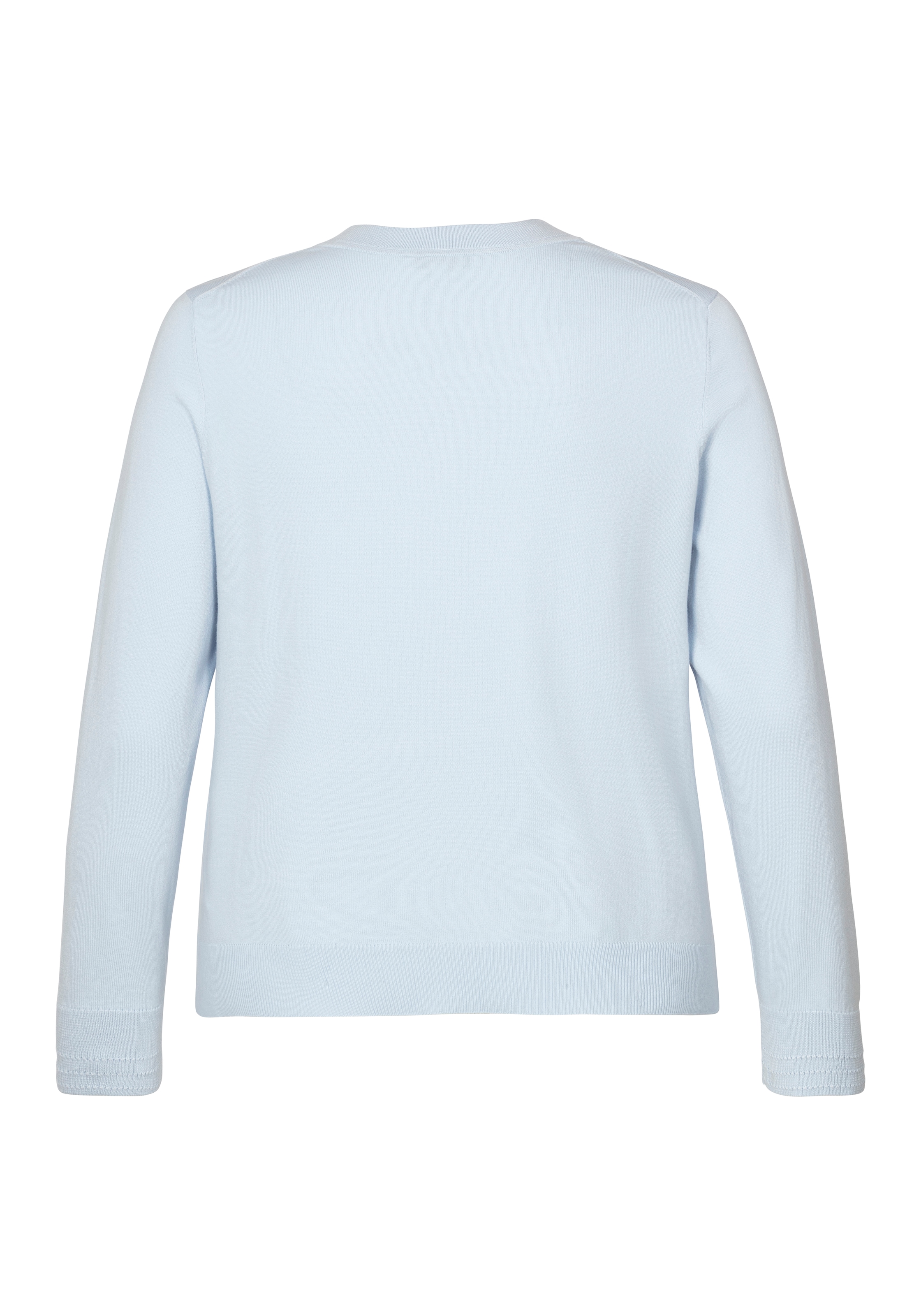 Tommy Hilfiger Curve Strickpullover »CRV CO JERSEY STITCH LS V-NK SWT«, in Großen Größen, Logostickerei, V-Ausschnitt