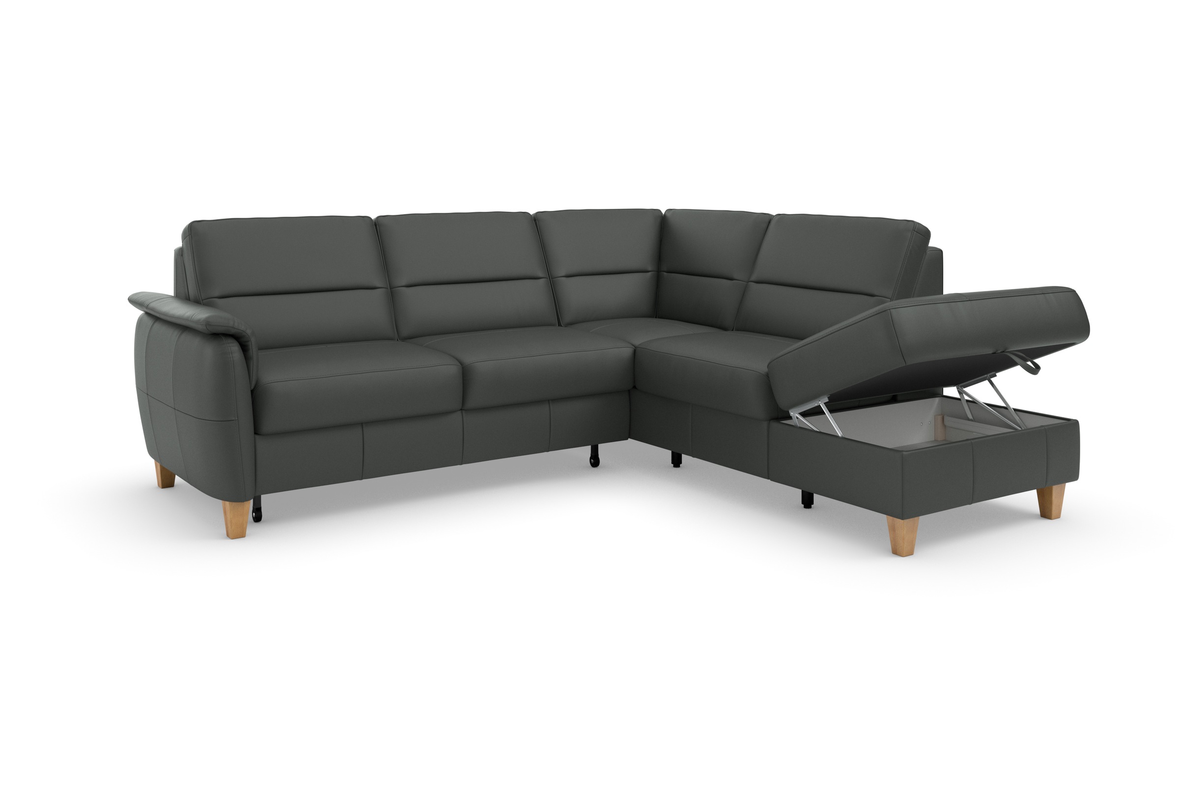 Home affaire Ecksofa »Palmera L-Form«, Federkern, wahlweise mit Bettfunktion und mit/ohne Stauraum