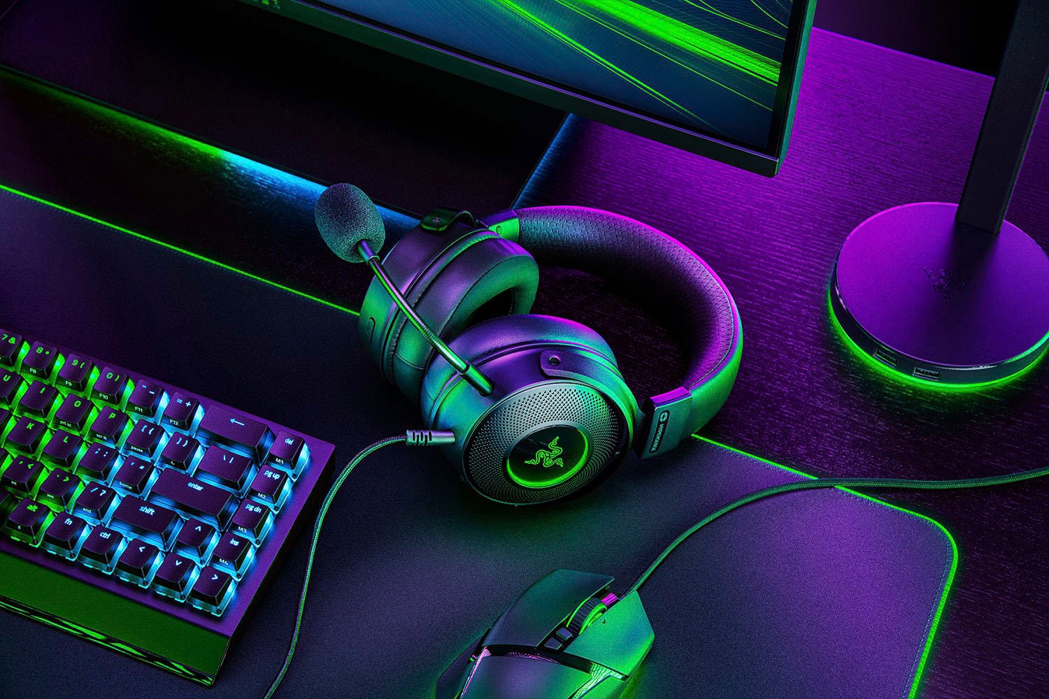 RAZER Gaming-Headset »Kraken V3 Hypersense«, Rauschunterdrückung-Mikrofon abnehmbar