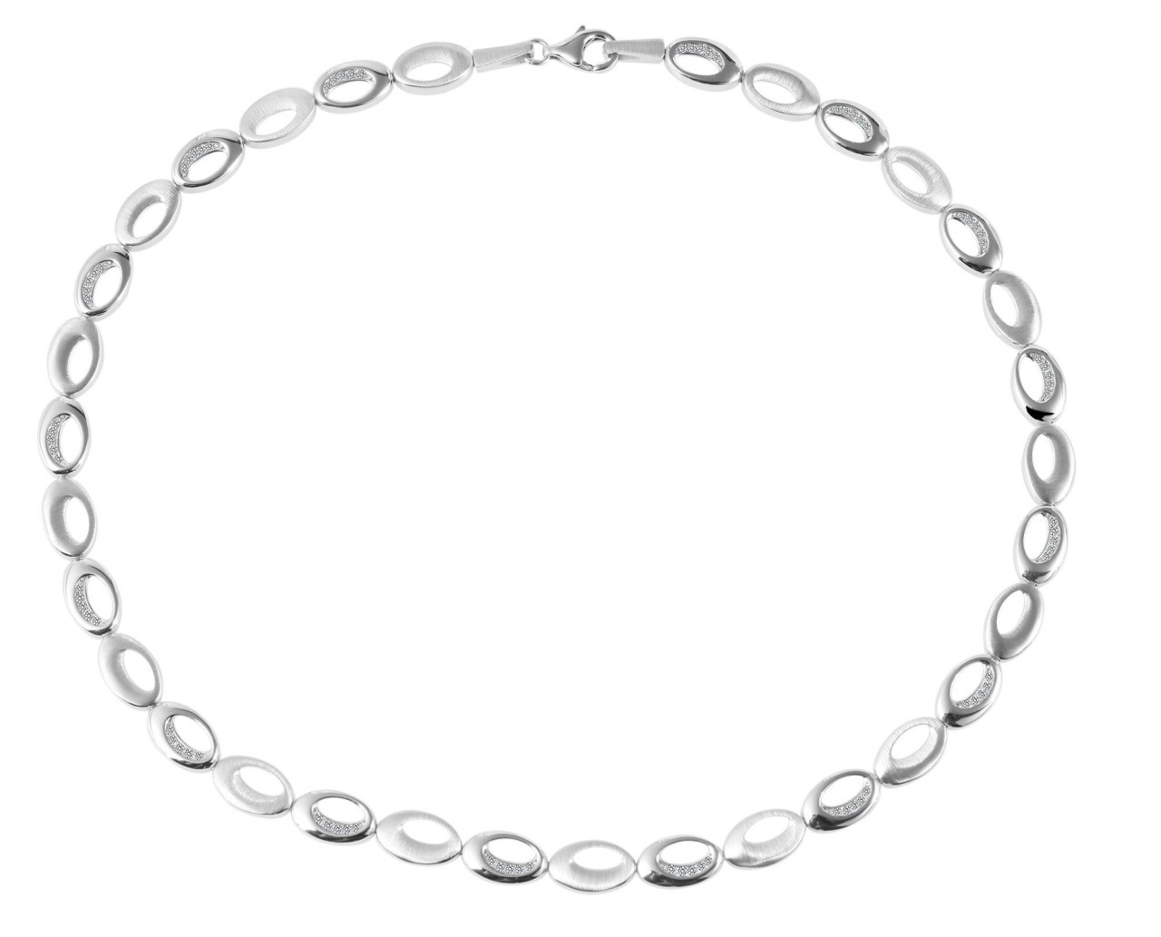 Adelia´s Edelstahlkette »Adelia's Damen 925 Silber Halskette mit Zirkonia 45 cm«