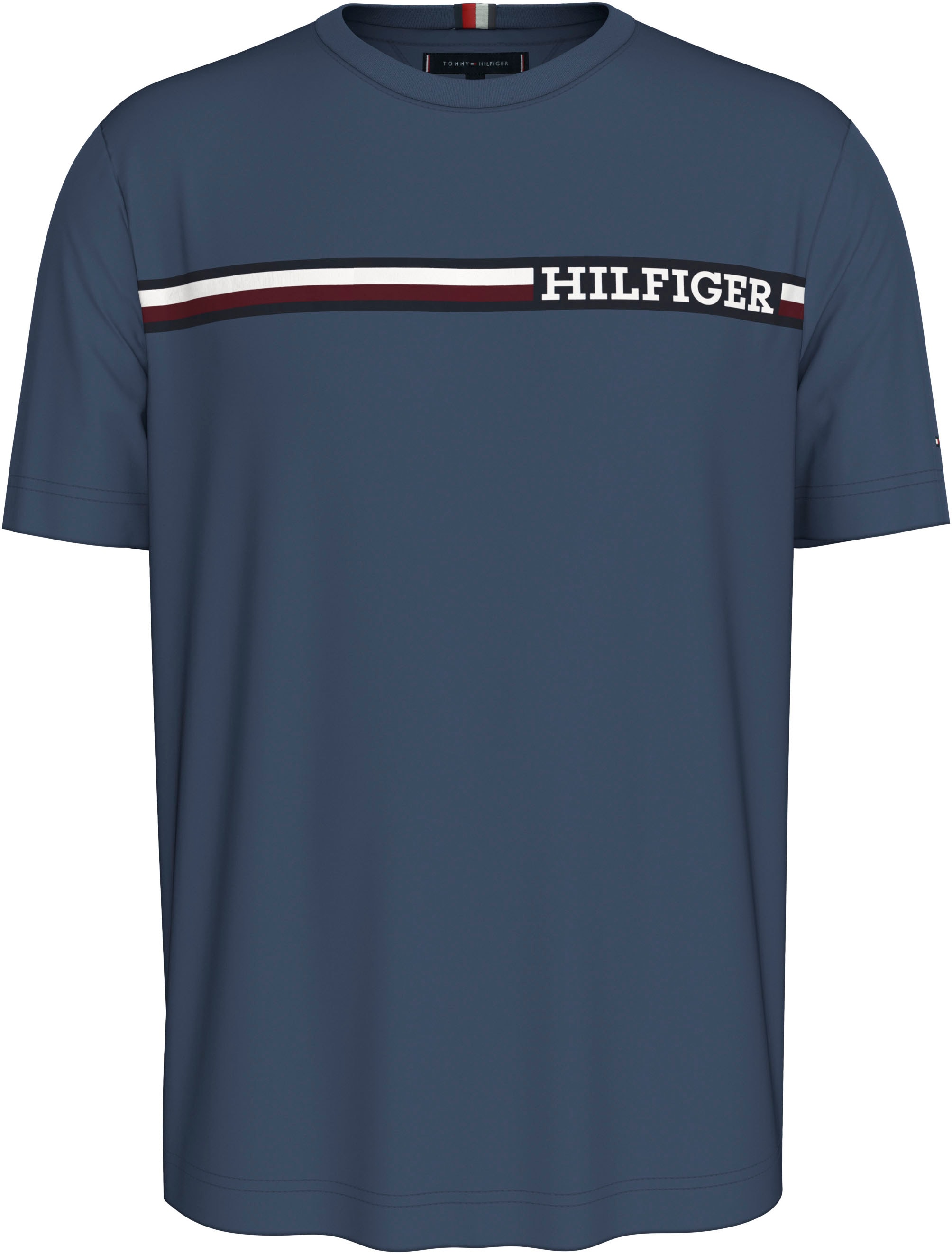 Tommy Hilfiger Big & Tall T-Shirt »BT-CHEST STRIPE TEE-B«, Große Größen mit Logostickerei