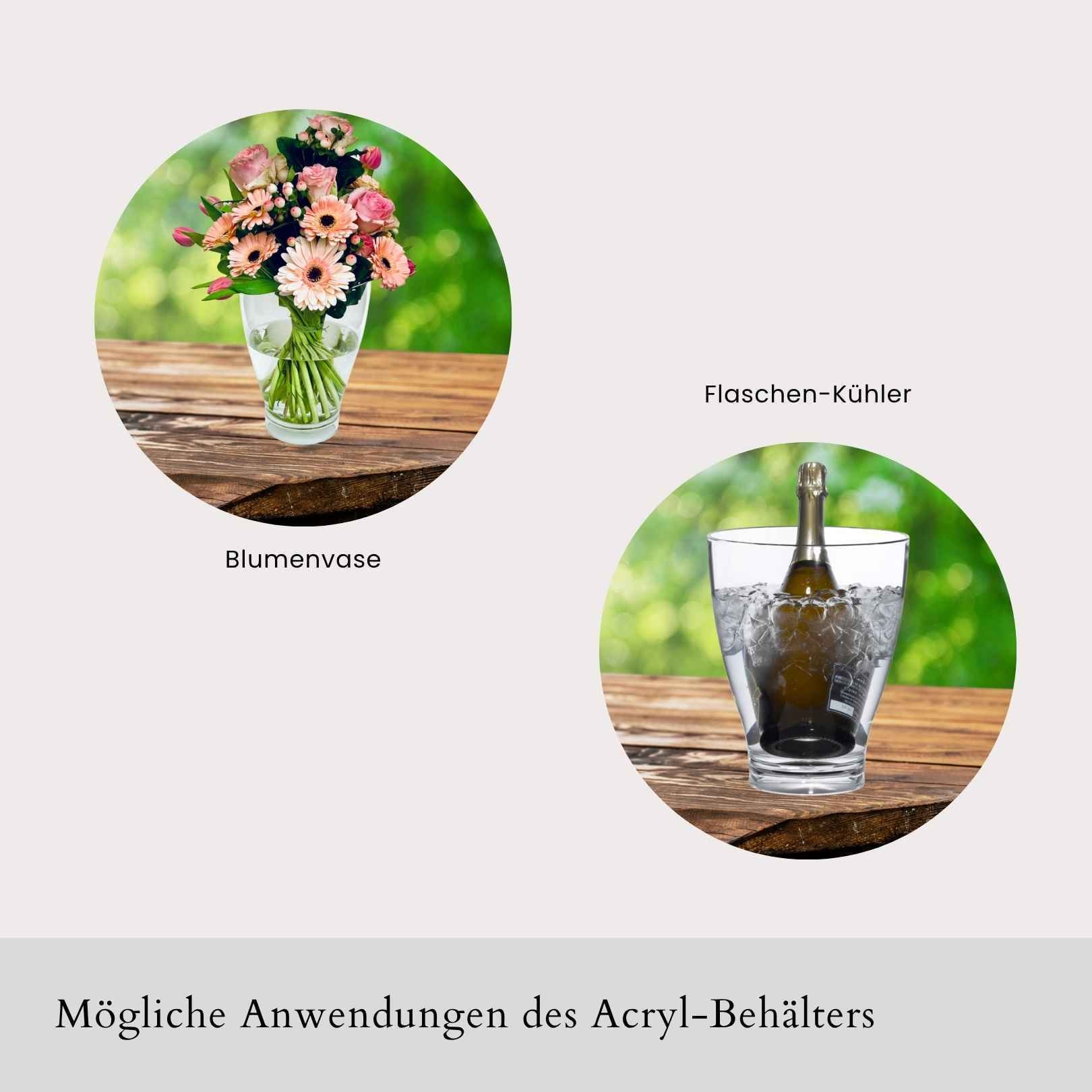 COOTAB Cooler Table Beistelltisch »Beistelltisch mit Acryl-Kühler Milano 40 cm« 1 Stk. tlg.