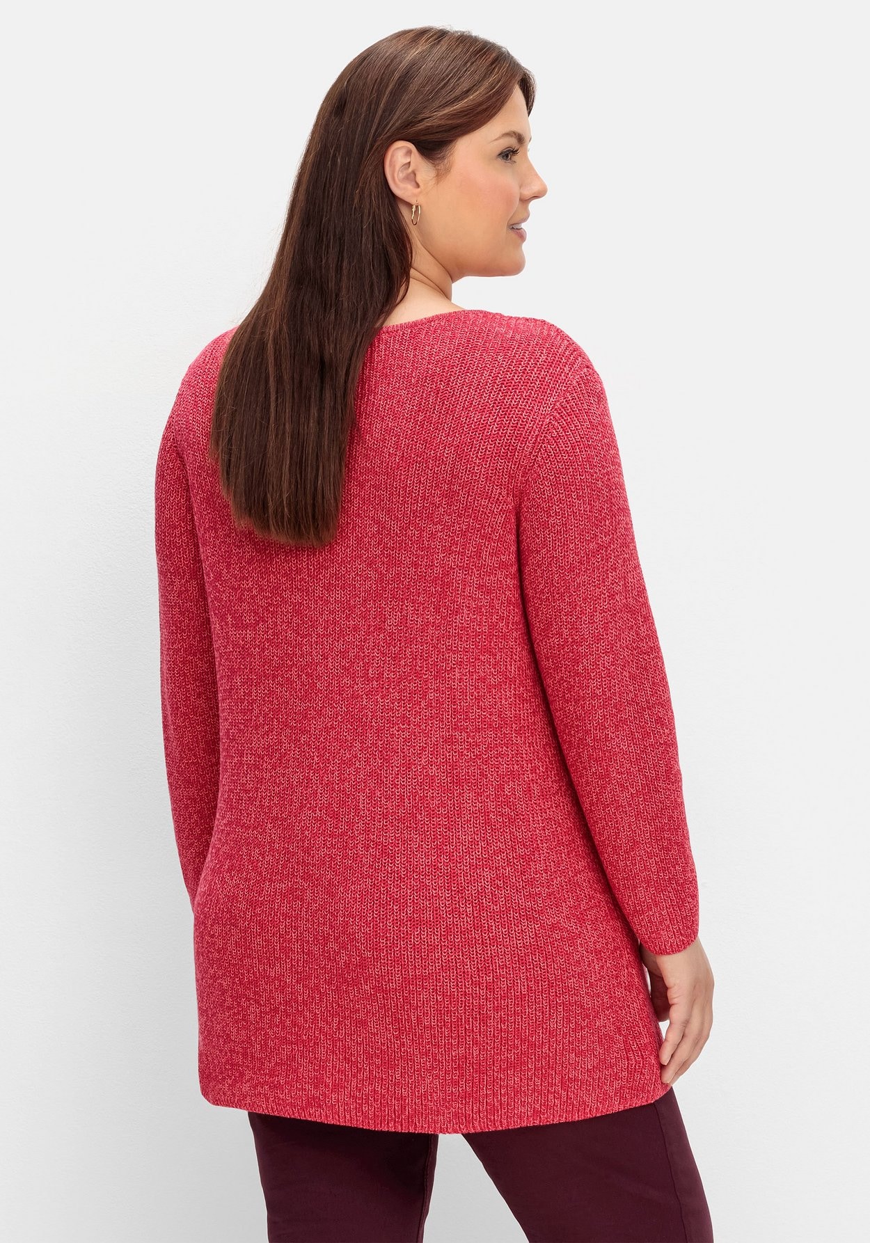 Sheego Strickpullover »Pullover im Patentstrick, mit U-Boot-Ausschnitt«, im Patentstrick, mit U-Boot-Ausschnitt