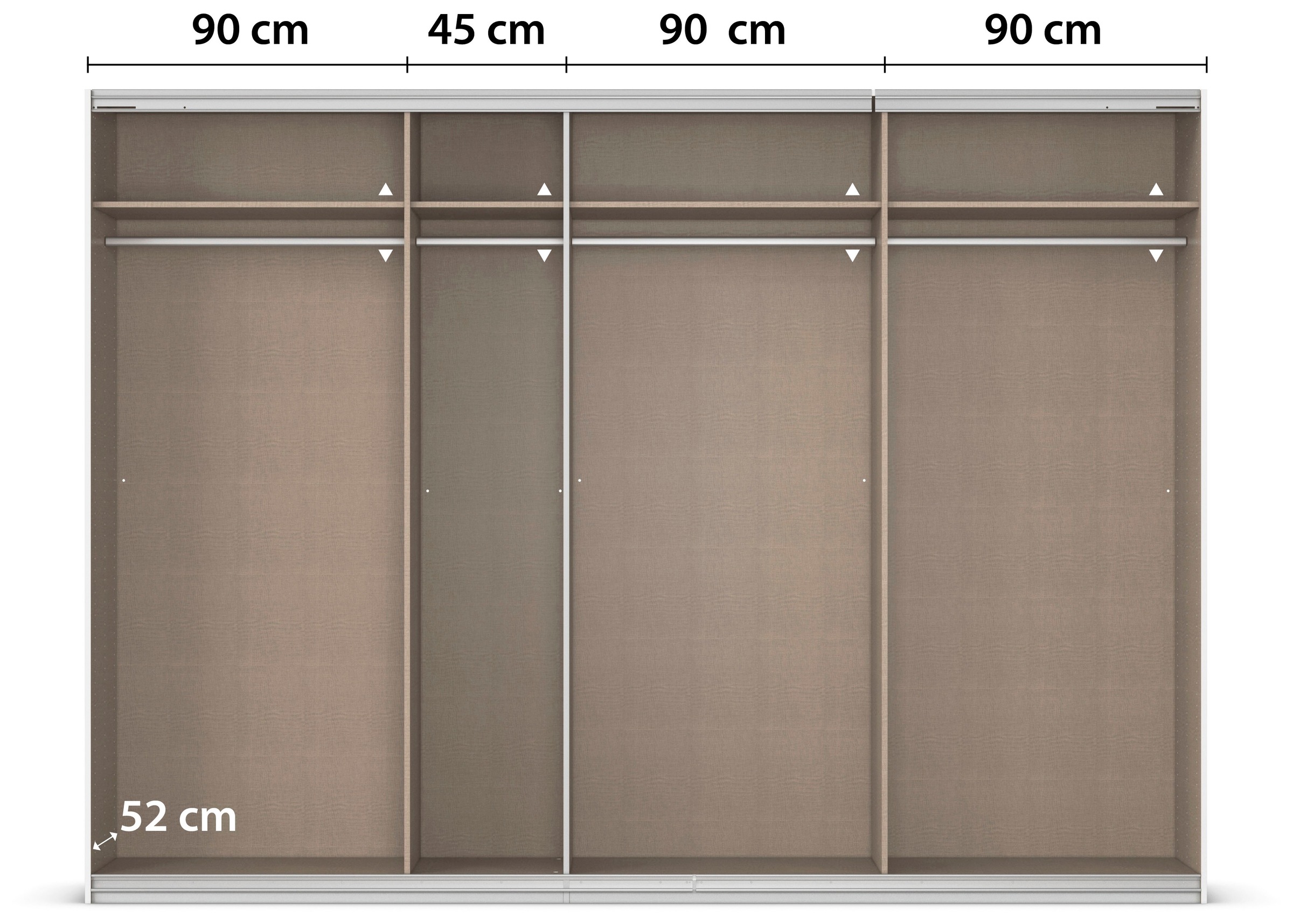 OTTO home Kleiderschrank »Mehrzweckschrank Aktenschrank Möbel Mietswohnung Schlafzimmer KOLUNA« 3 Ausstattungen BASIC/CLASSIC/PREMIUM (inkl. SOFT-CLOSE-FUNKTION),  Breiten 203/271/315/360 cm Höhen 210/229 Glas-Front MADE IN GERMANY