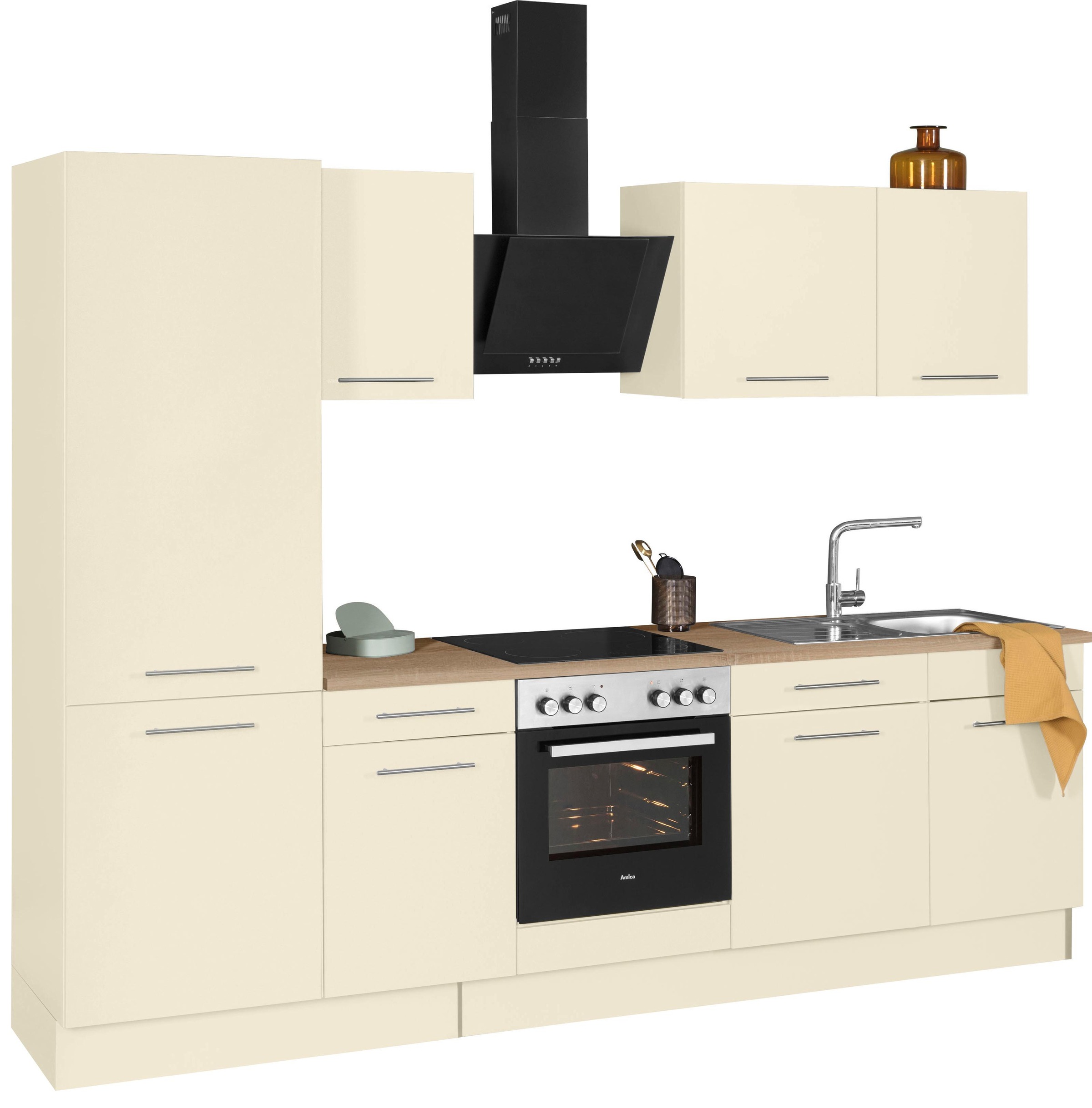 wiho Küchen Küchenzeile »Ela« Breite 280 cm, Soft-Close-Funktion, höhenverstellbare Füße