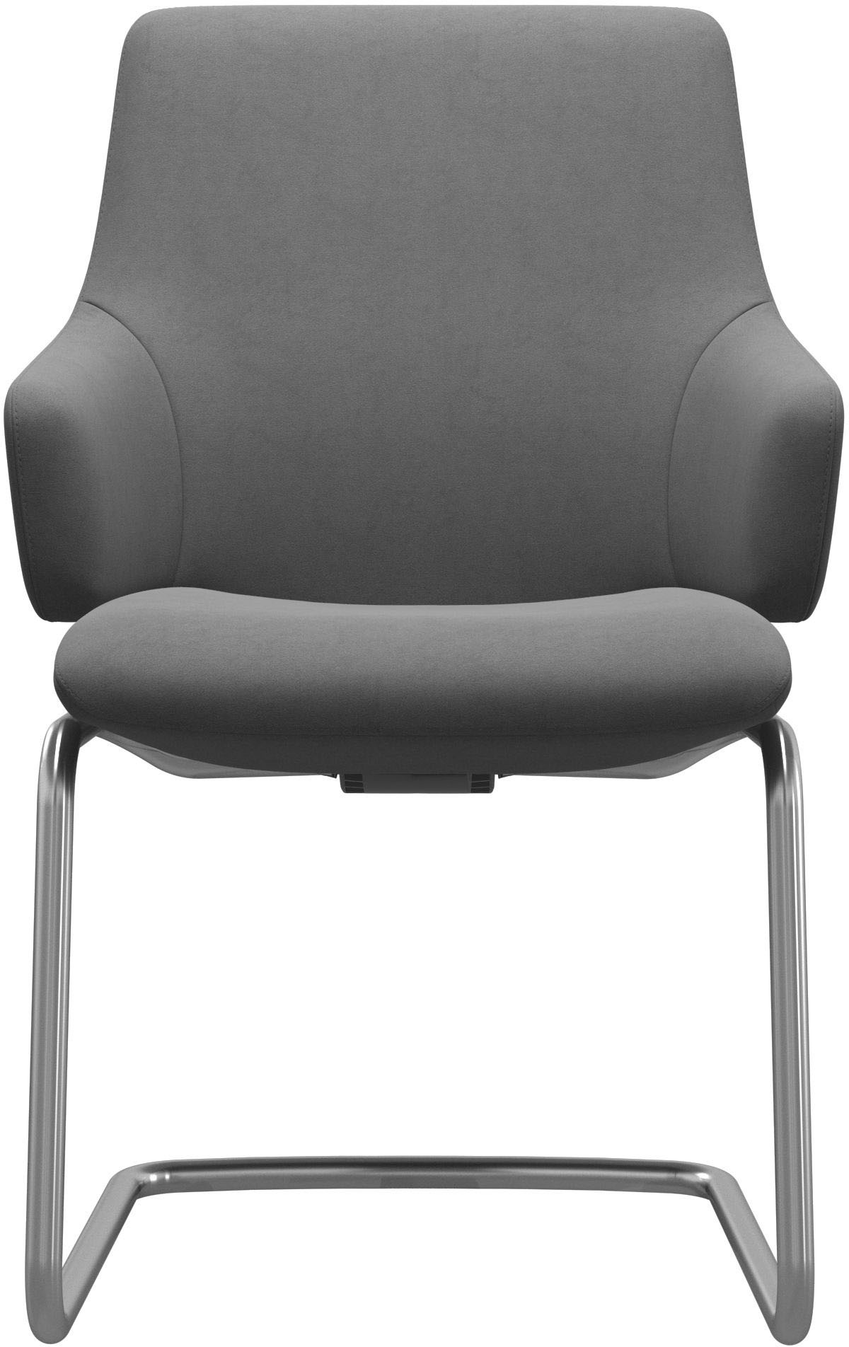 Stressless® Polsterstuhl »Laurel«, Microfaser DINAMICA, Low Back mit Armlehne, Größe L, mit Beinen aus Stahl in Schwarz matt