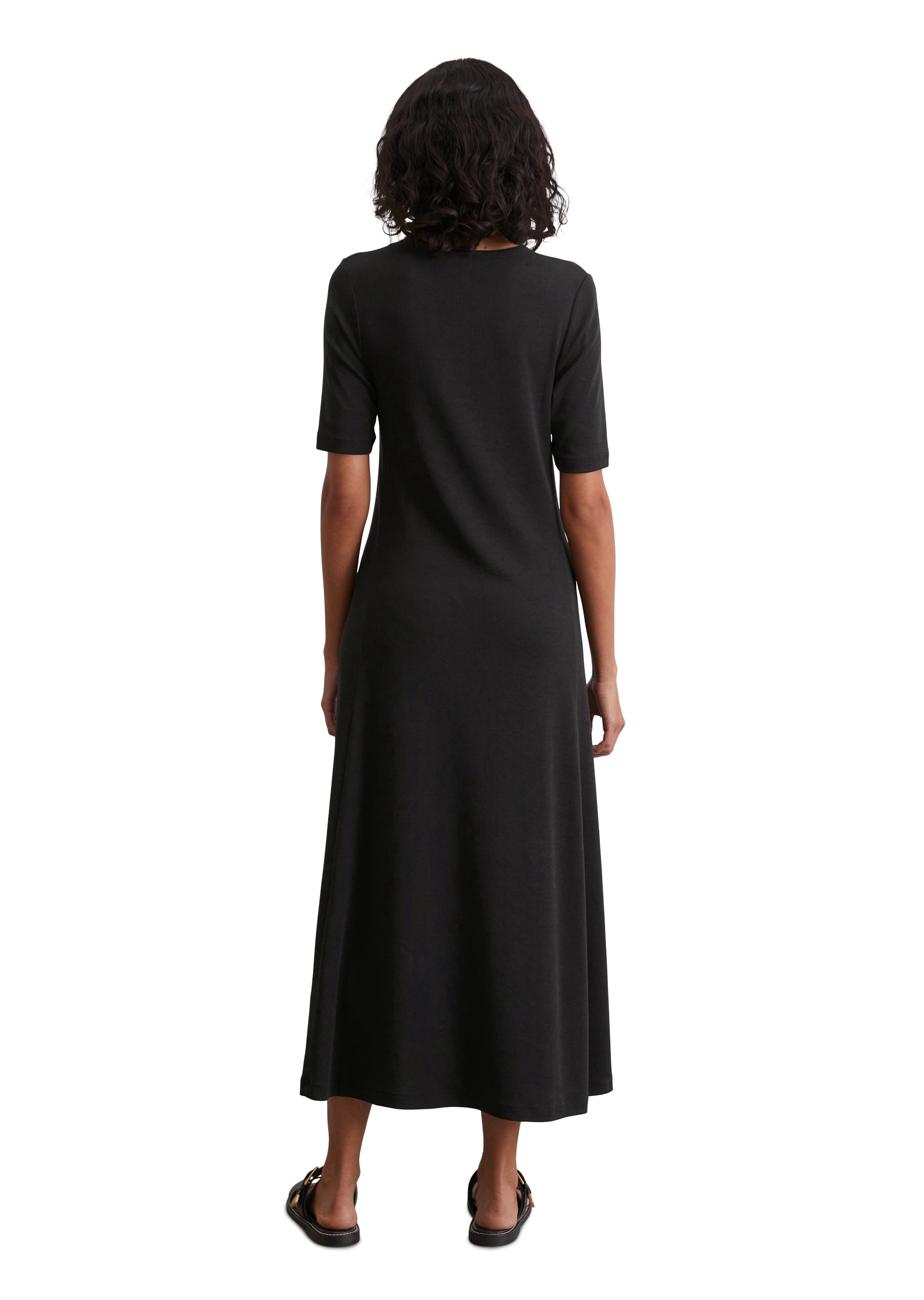 Marc O'Polo Maxikleid, in feiner Ripp-Qualität, schlicht, zeitlos, Rock in A-Linie