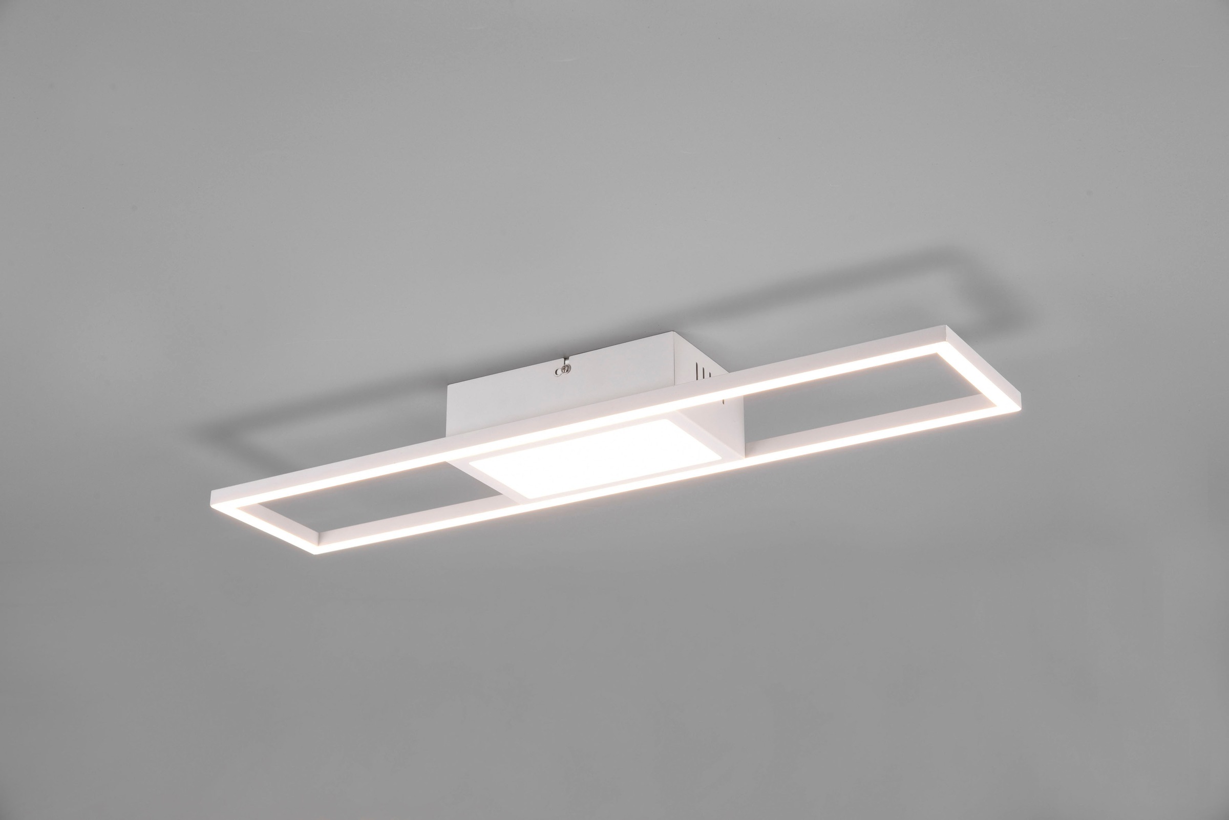 REALITY Leuchten LED Deckenleuchte »Rigido«, 1 flammig, Leuchtmittel LED-Board | LED fest integriert, Deckenlampe mit Fernbedienung dimmbar Lichtfarbe einstellbar Memory