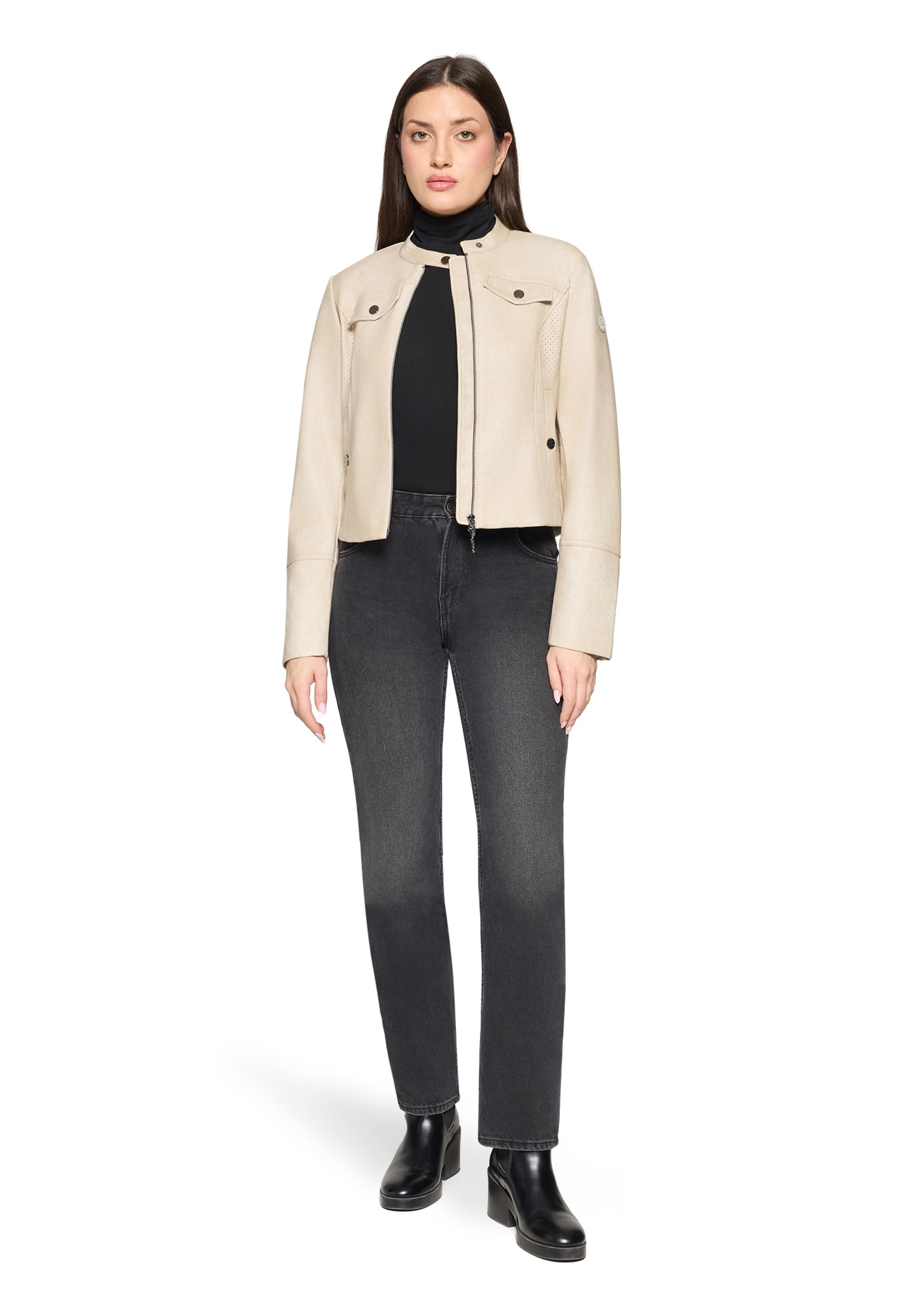 Amber & June Outdoorjacke »Casual-Jacke mit Stehkragen«