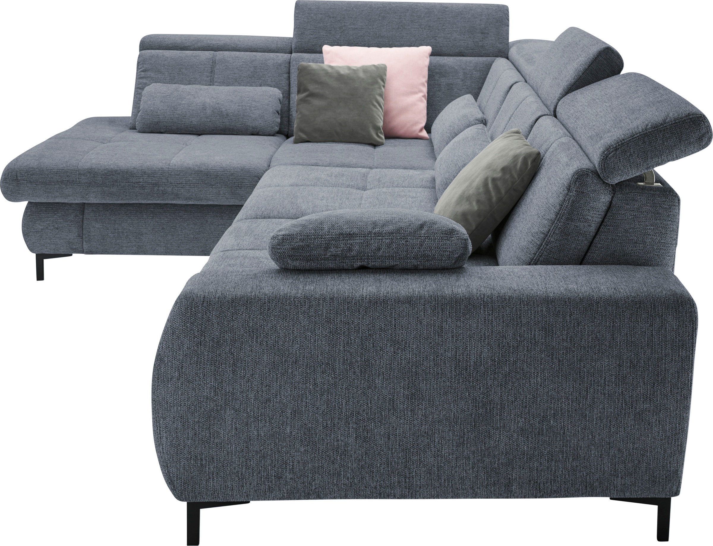 set one by Musterring Ecksofa »SO 3400, Komfortsitzhöhe 47cm oder 49cm, inkl. Sitztiefenverstellung«, verschiedene Funktionen, Kaltschaumpolsterung, Stellmaße 220 x 317 cm