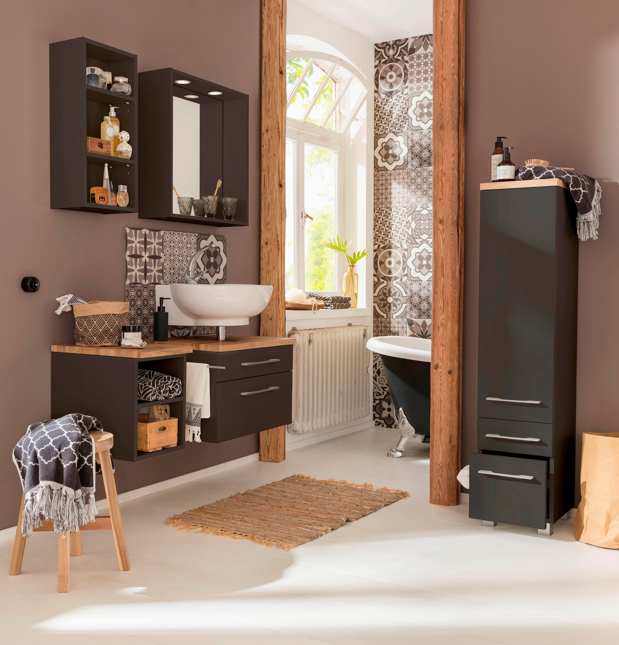 welltime Midischrank »Davos« mit 2 Schubladen