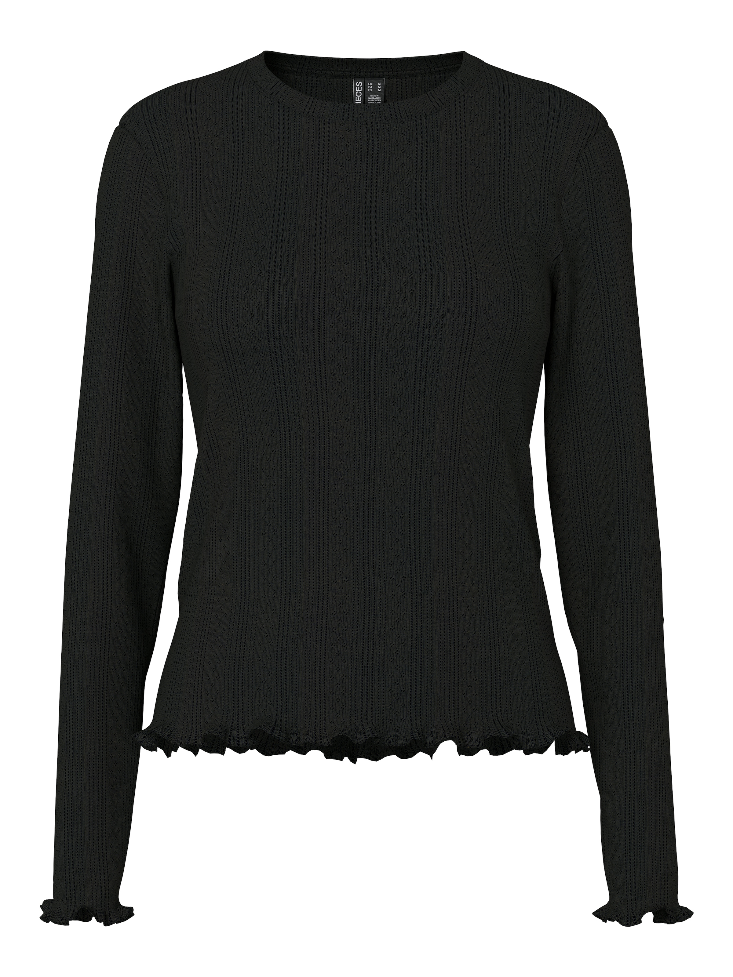 pieces Langarmshirt »PCMARIE LS O-NECK POIN TOP JRS NOOS BC«