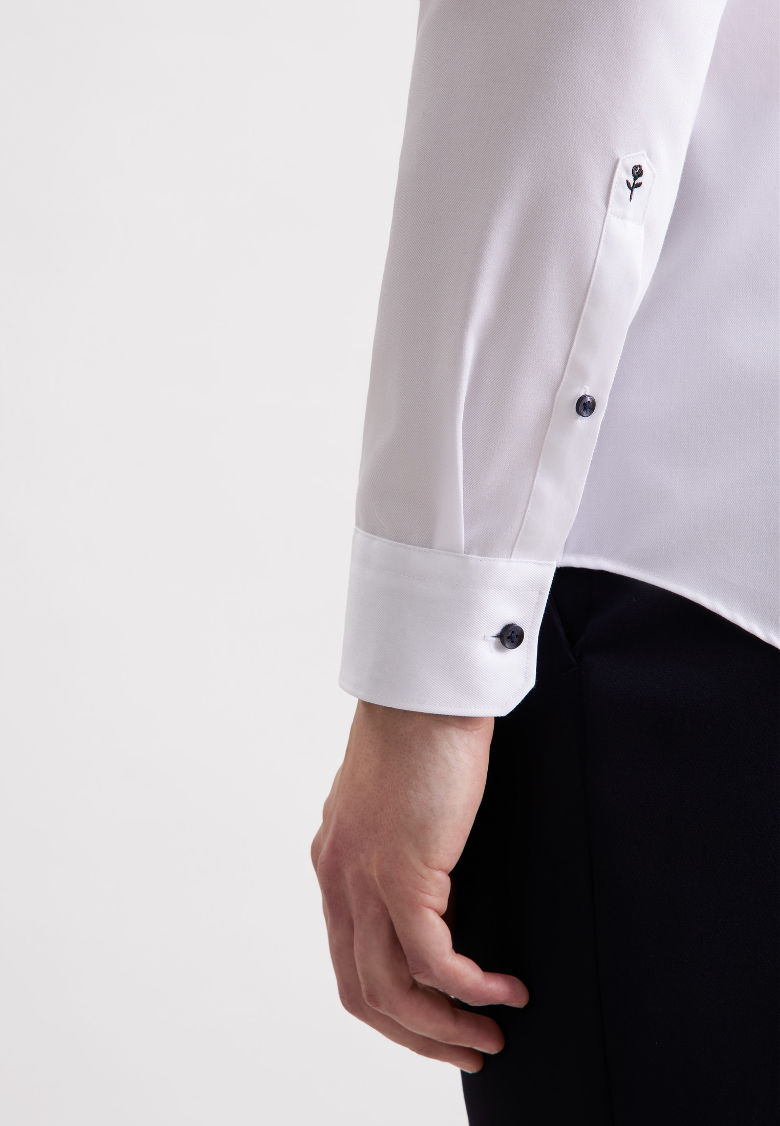 seidensticker Businesshemd »Schwarze Rose«, Slim 1/1 Extra lang Kentkragen Uni