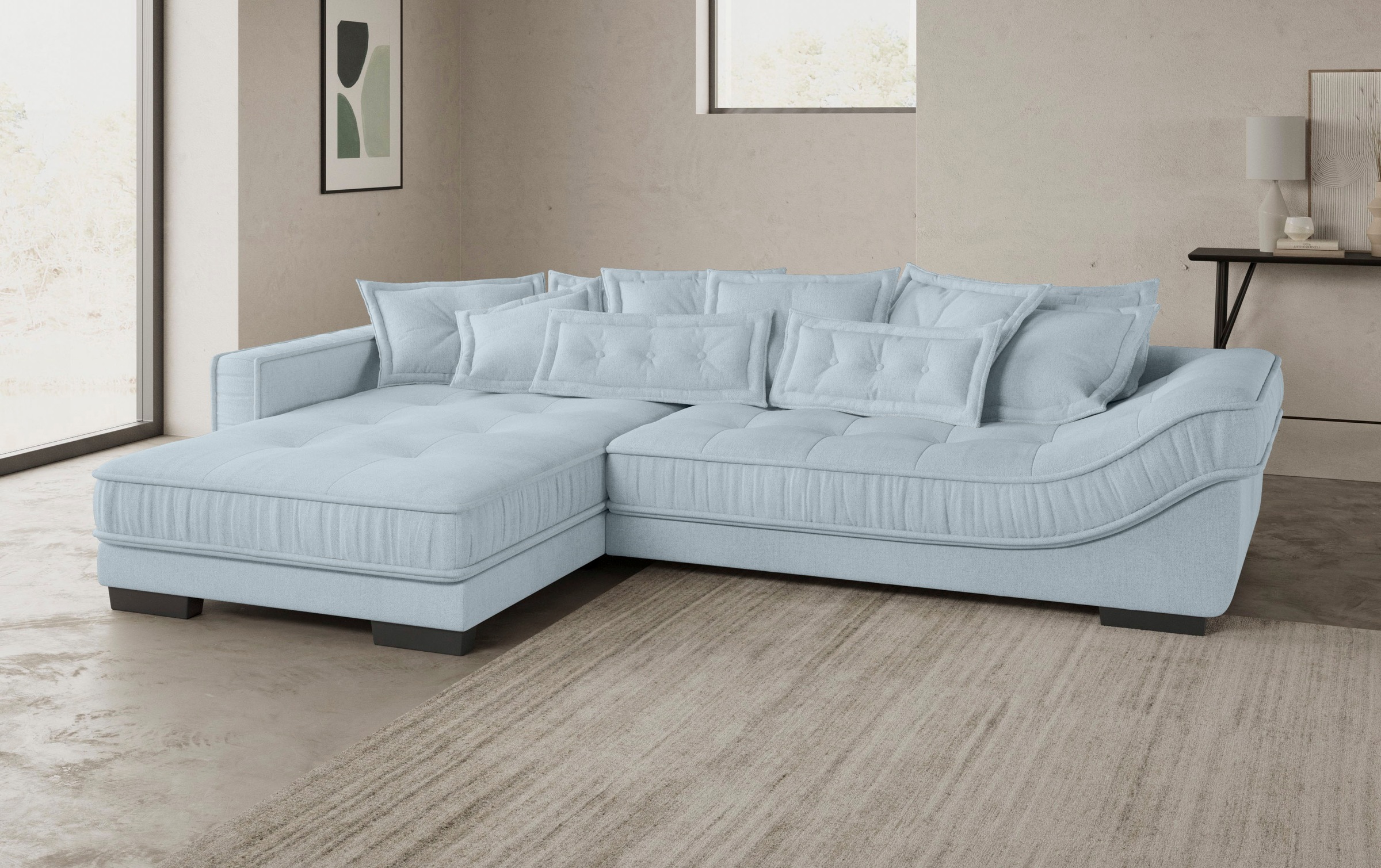 Mr. Couch Ecksofa »Diwan II, L-Form«, Wahlweise mit Kaltschaumpolsterung bis 140 kg belastbar