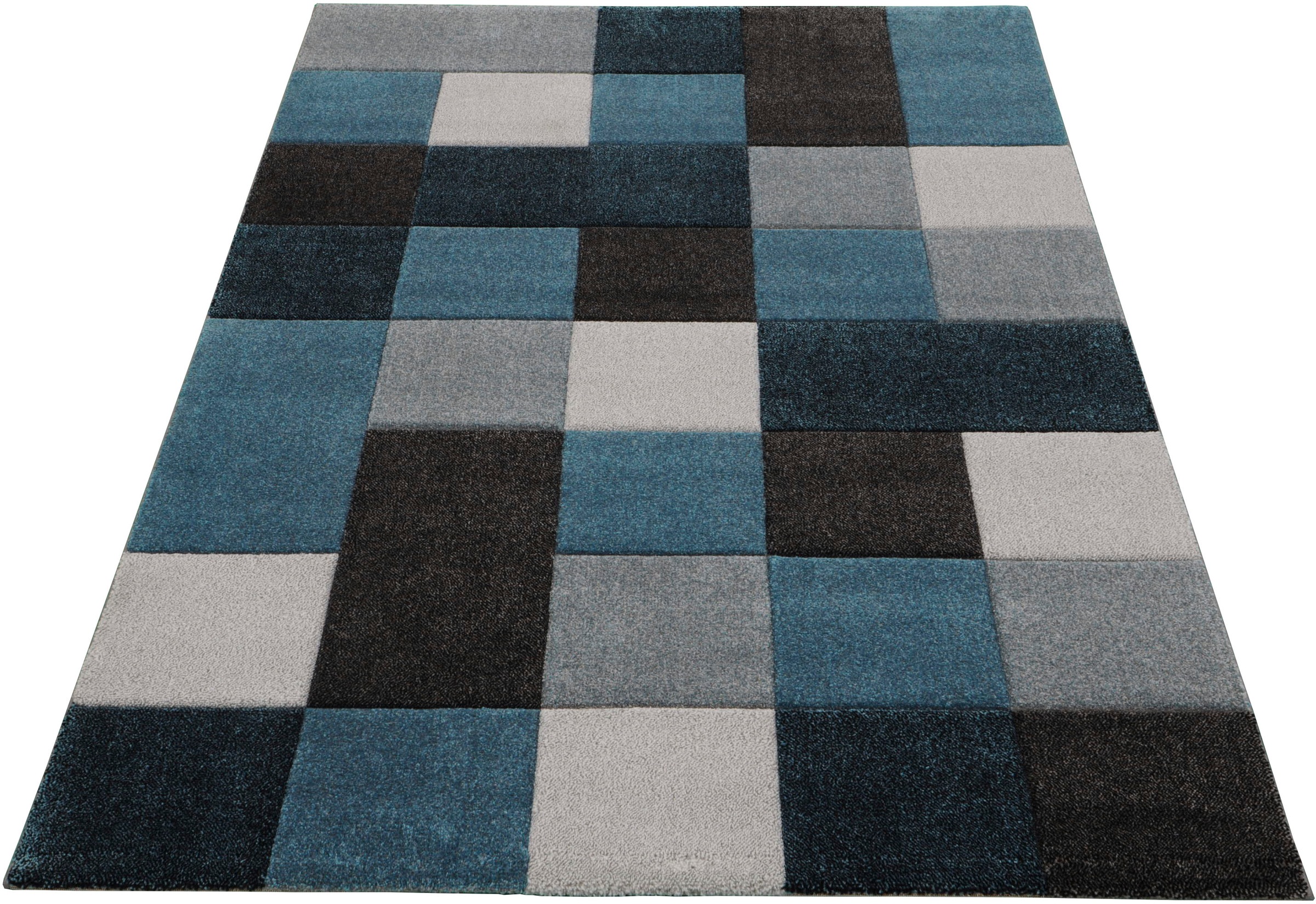 merinos Teppich »DRONNE«, rechteckig, 13 mm Höhe, handgearbeiteter Konturenschnitt, Wohnzimmer