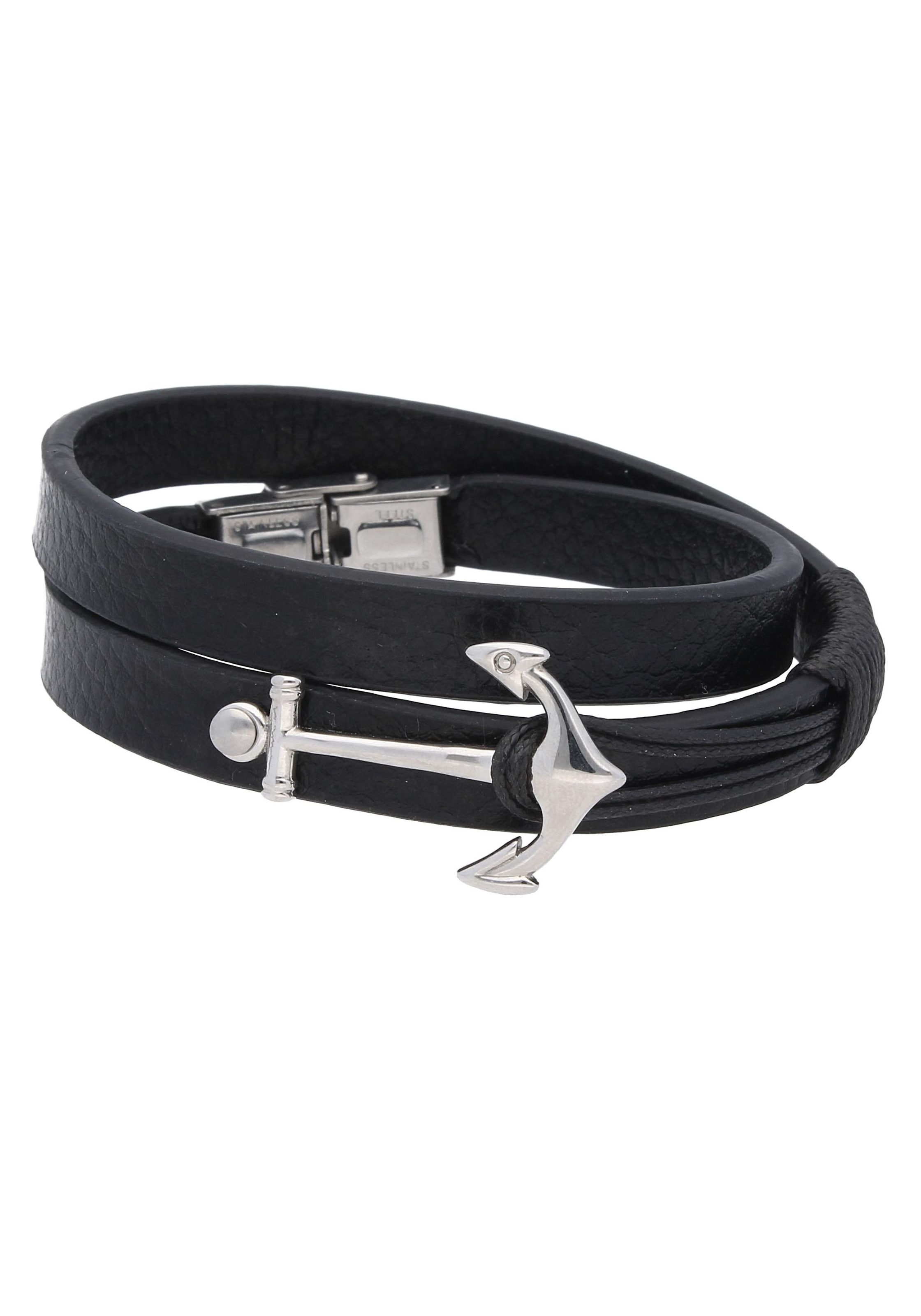 Lederarmband »Schmuck Geschenk Armschmuck Wickelarmband Maritim Anker«