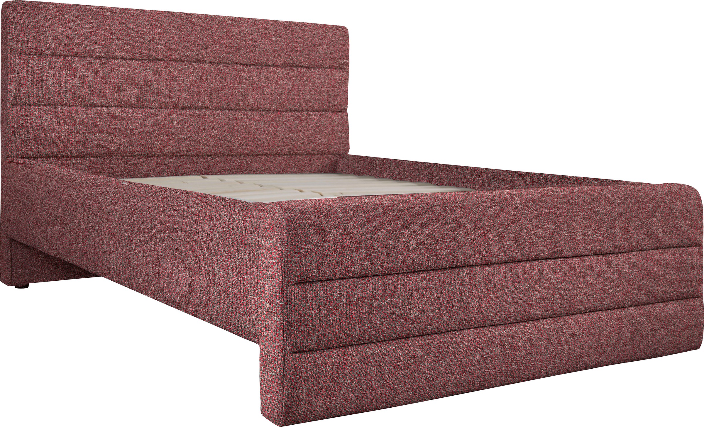 OTTO products Polsterbett »Merrit«, Quernaht im Kopf- und Fußteil, in 5 Breiten, auch in 220 cm Länge