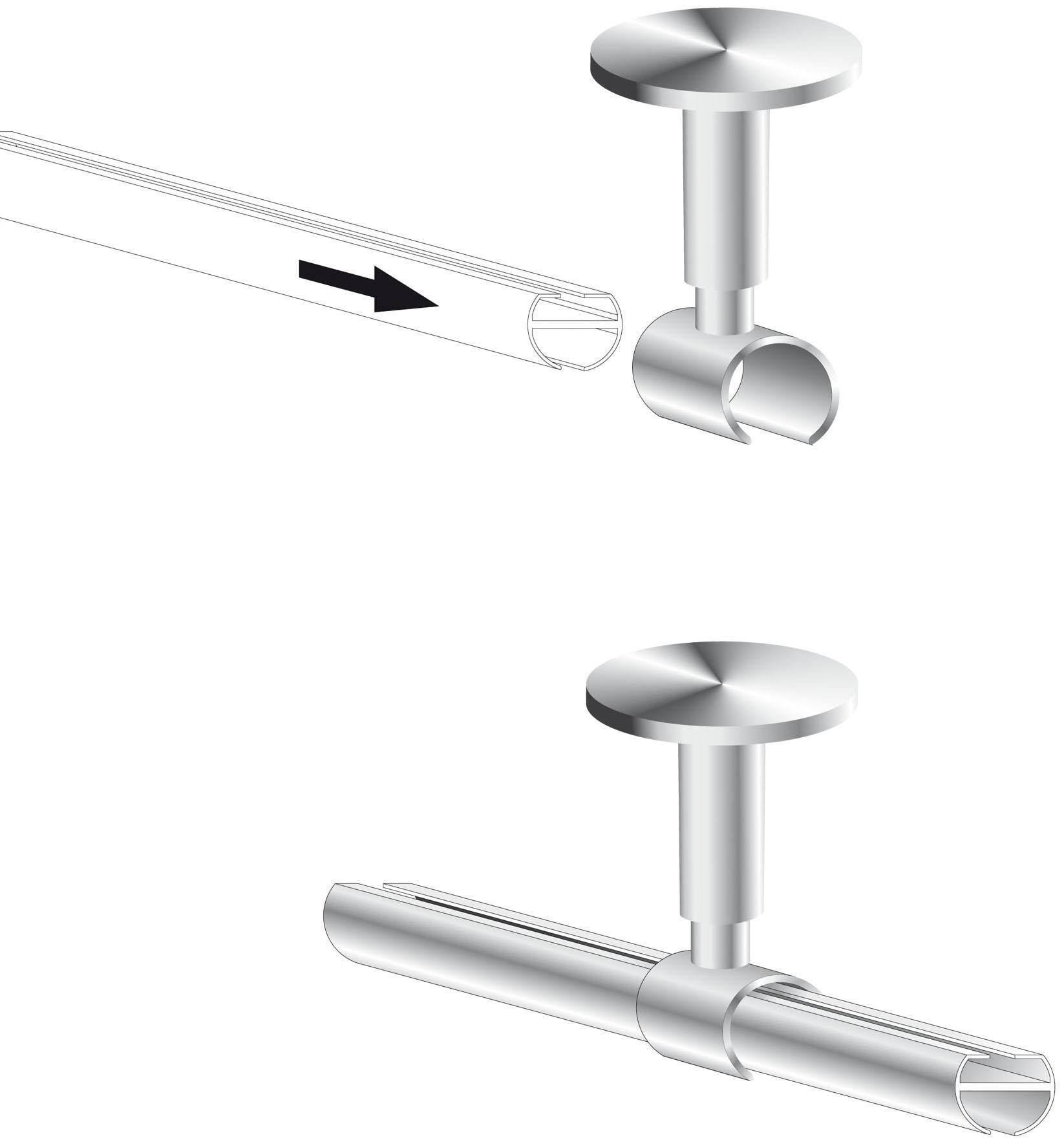 Liedeco Deckenträger für Gardinenstangen für Gardinenstangen Ø 16 mm