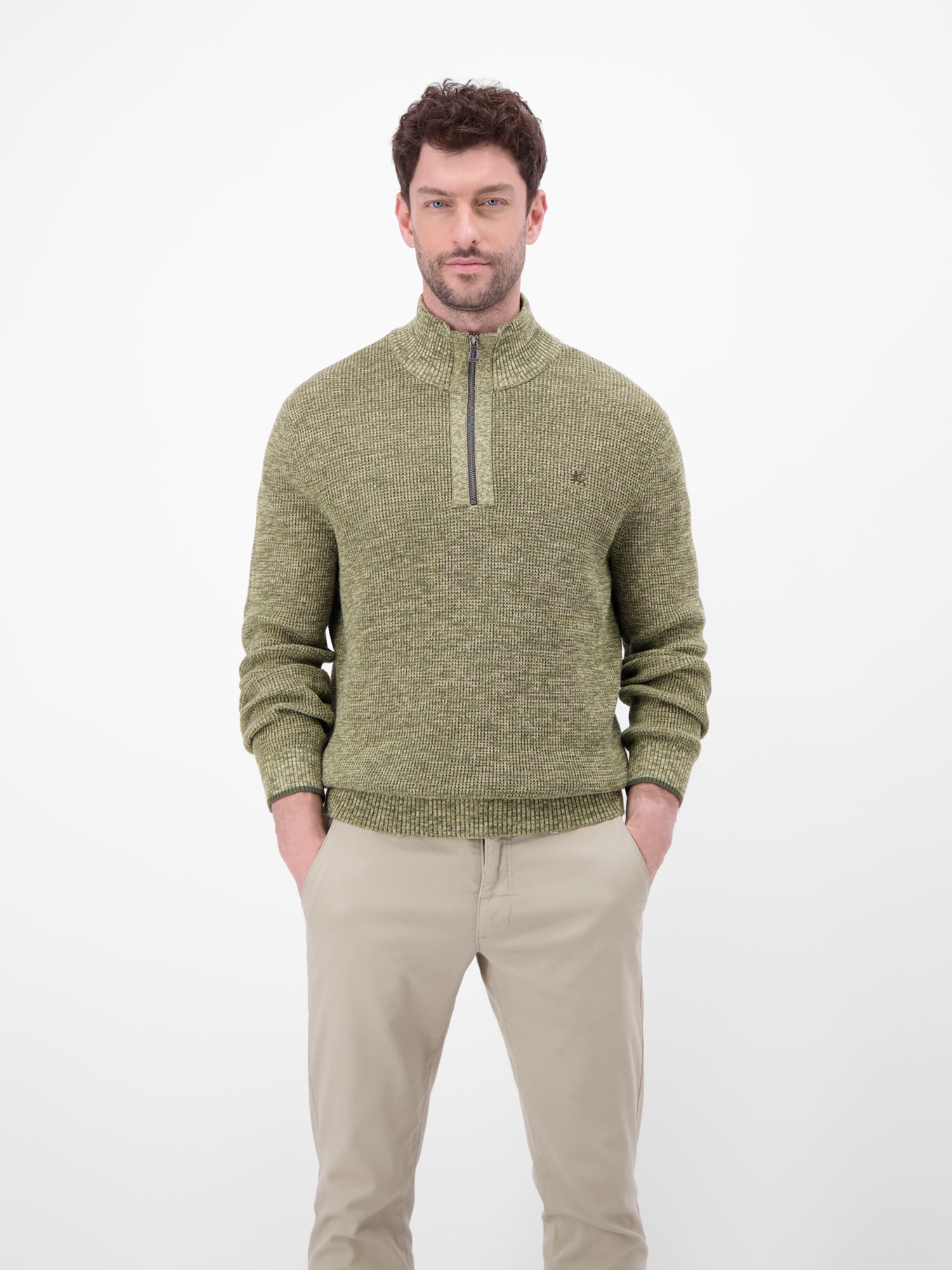 LERROS Strickpullover »LERROS Herren Troyer in Twist-Struktur«