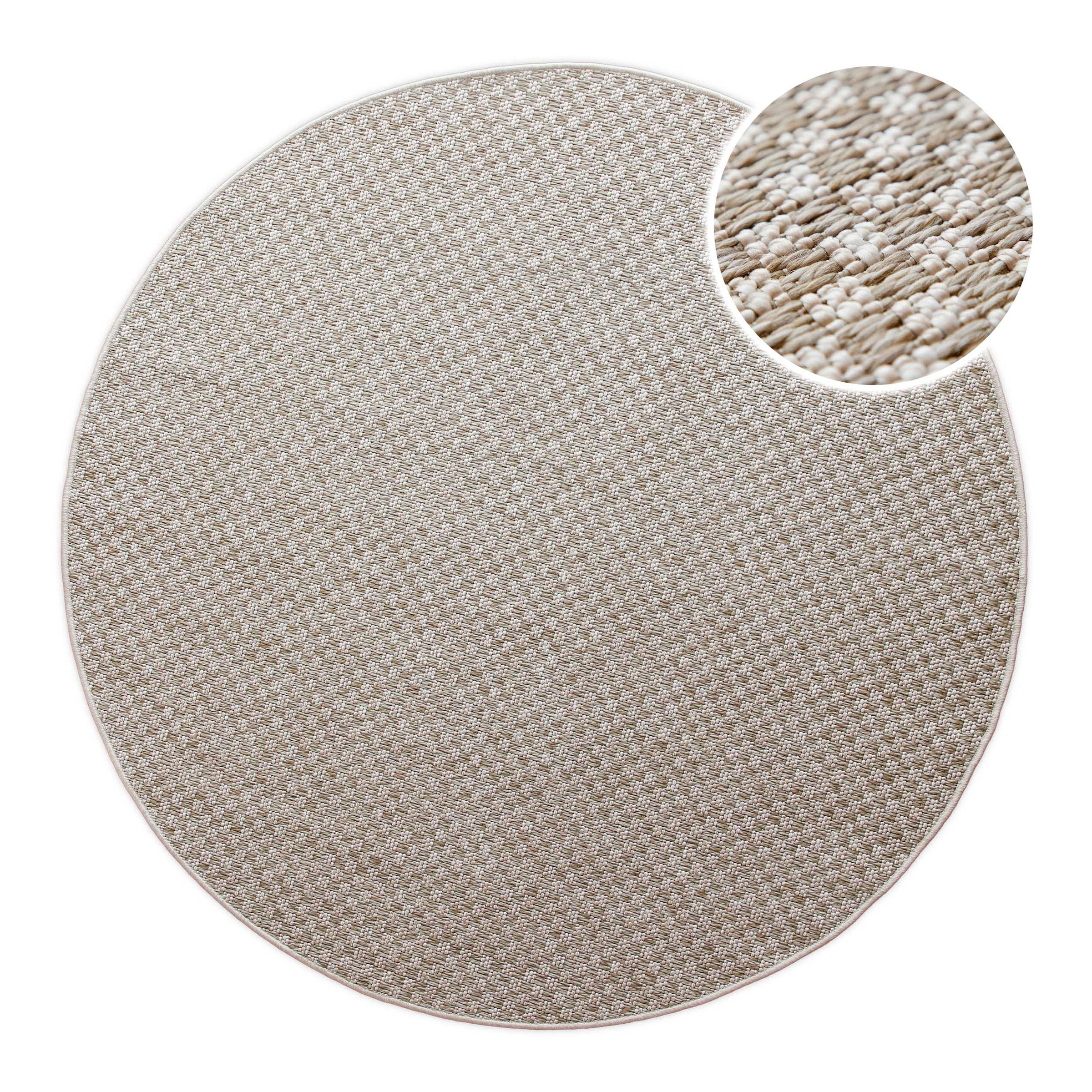 Wecon home Teppich »Miami South Beach« rund 5 mm Höhe In- & Outdoor Teppich, wetterfest, kariert, Balkon, pflegeleicht