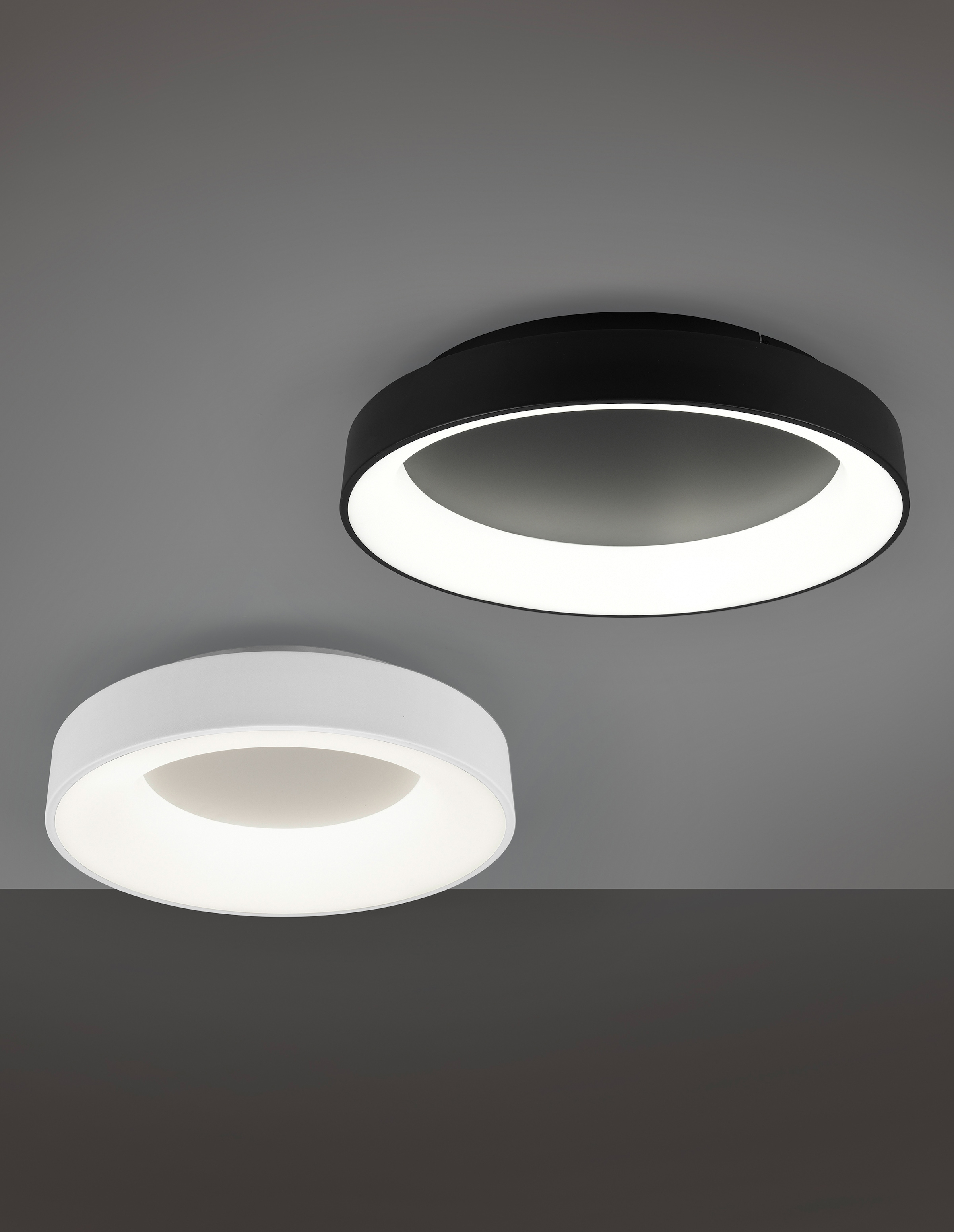 TRIO Leuchten LED Deckenleuchte »GIRONA«, 1 flammig, Leuchtmittel LED-Modul | LED fest integriert, mit Switch Dimmer dimmbar über Wandschalter, 4000K, 3200 Lm