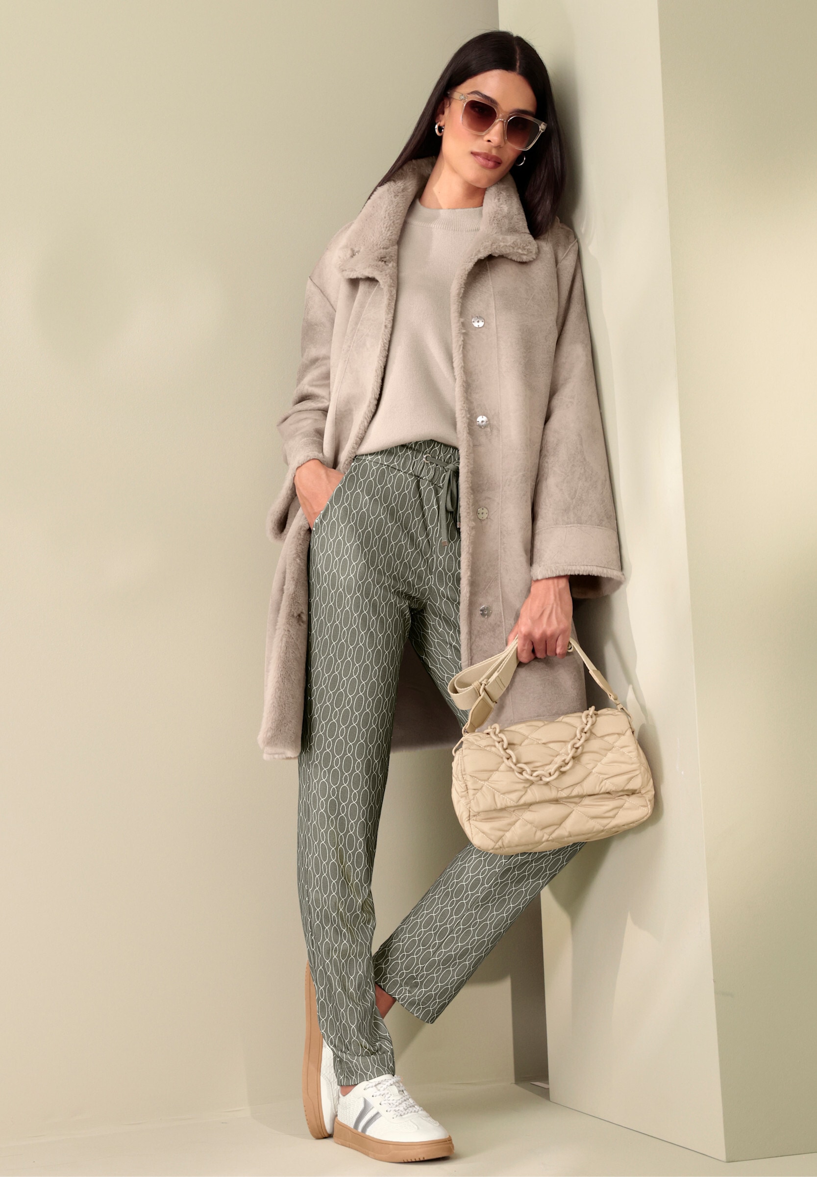 heine Langjacke »Wende-Mantel Mantel zum Wenden« ohne Kapuze
