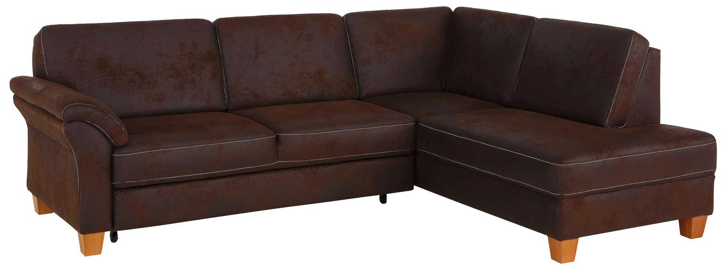 Home affaire Ecksofa »Borkum L-Form«, mit Federkern, wahlweise mit Bettfunktion