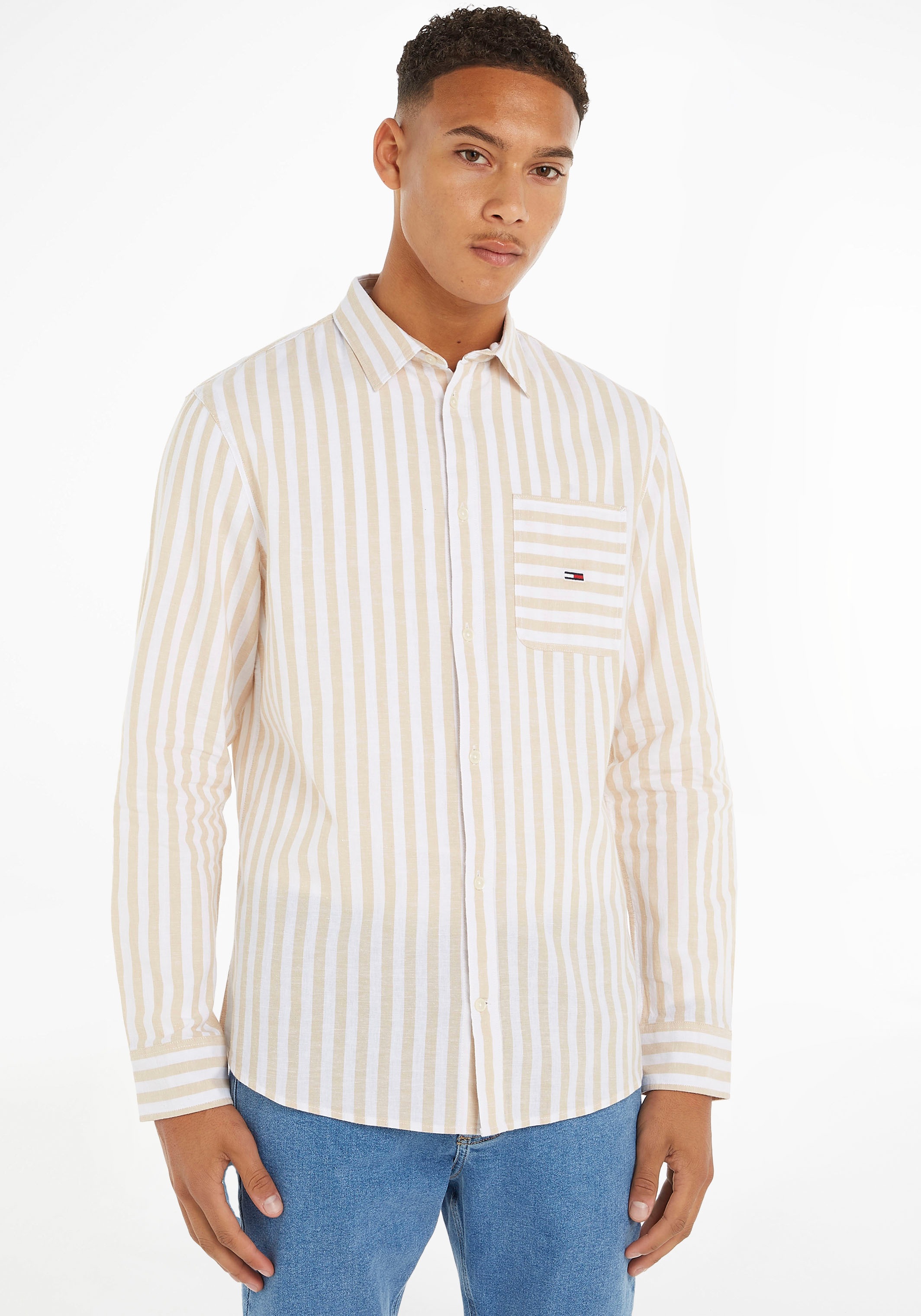 Tommy Jeans Leinenhemd »TJM CLSC LS STRIPE LINEN SHIRT«, in gestreifter Optik kaufen